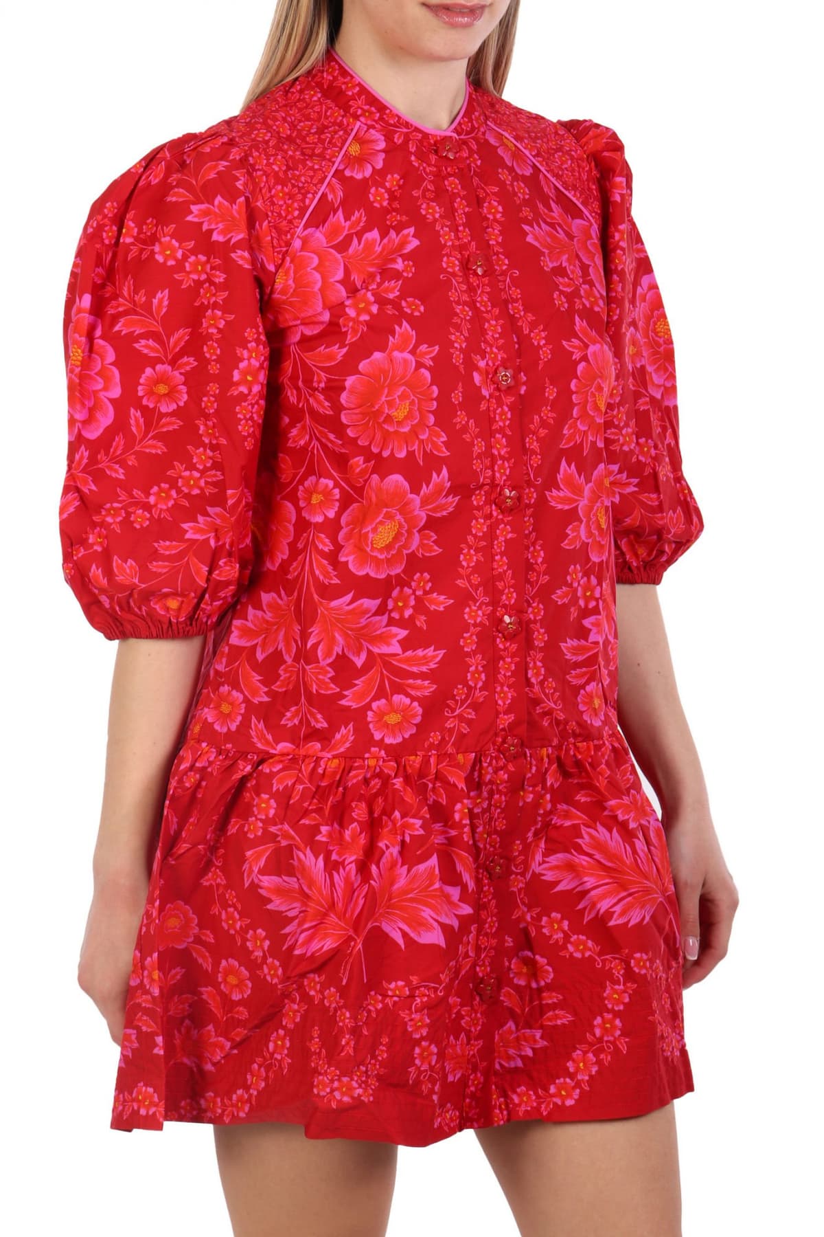 FARM RIO ΦΟΡΕΜΑ MINI OLIVIA FLORAL ΚΟΚΚΙΝΟ