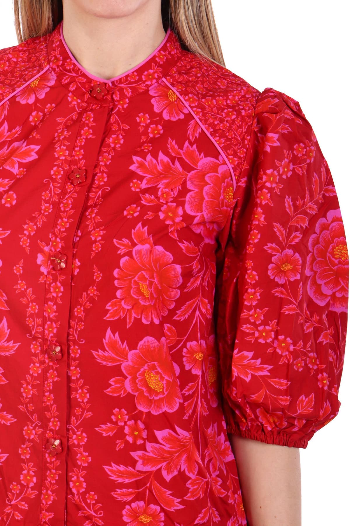 FARM RIO ΦΟΡΕΜΑ MINI OLIVIA FLORAL ΚΟΚΚΙΝΟ