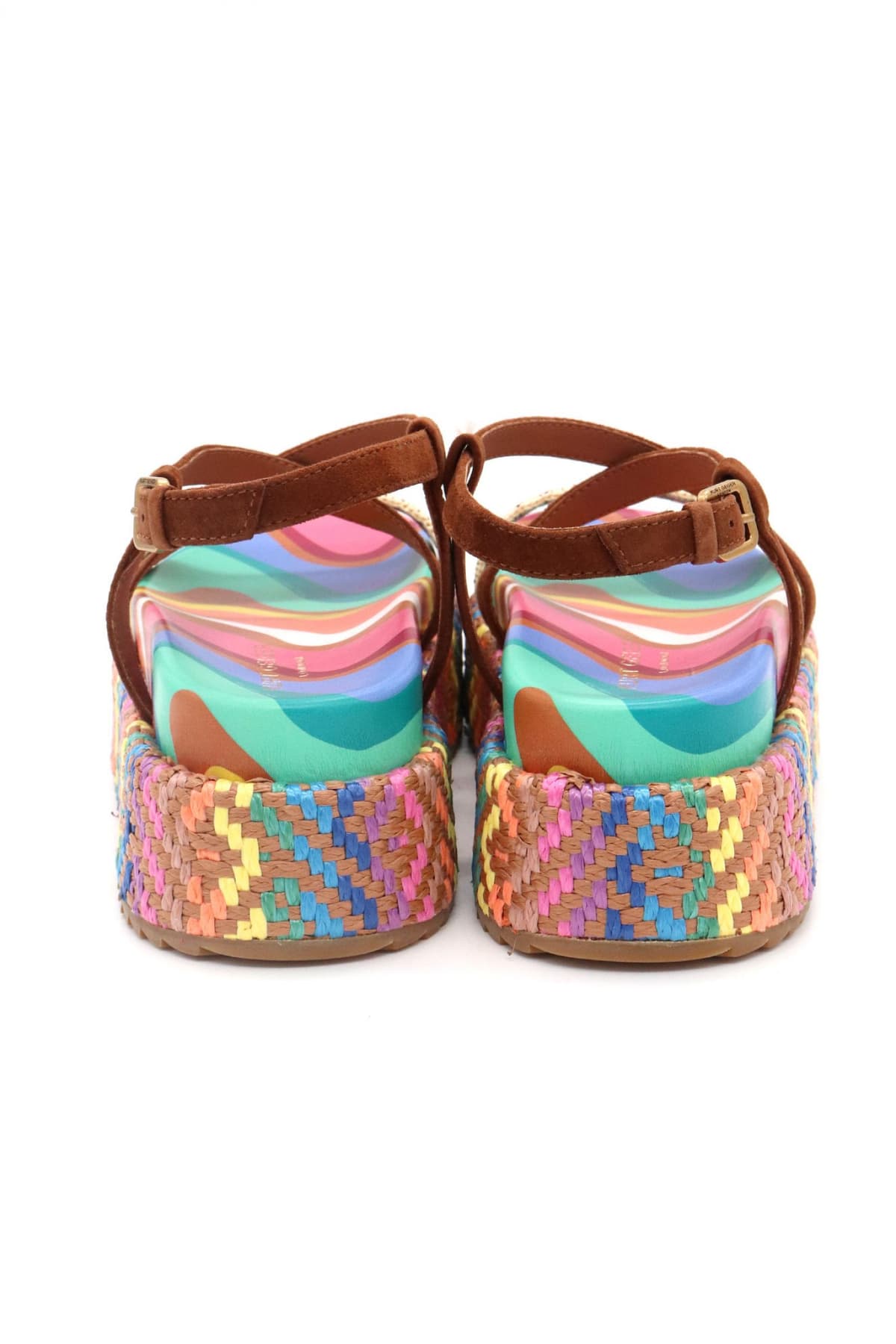 KURT GEIGER ΠΑΠΟΥΤΣΙΑ ΠΕΔΙΛΑ CHELSEA FLATFORM SANDAL ΣΟΥΕΤ ΣΧΕΔΙΑ LOGO ΠΟΛΥΧΡΩΜΟ