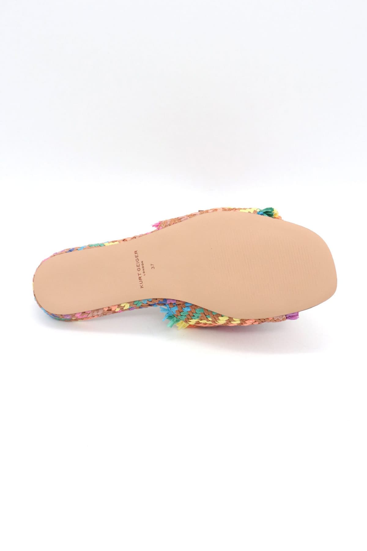 KURT GEIGER ΠΑΠΟΥΤΣΙΑ ΠΑΝΤΟΦΛΕΣ KENSINGTON FLAT SANDAL LOGO ΠΟΛΥΧΡΩΜΟ