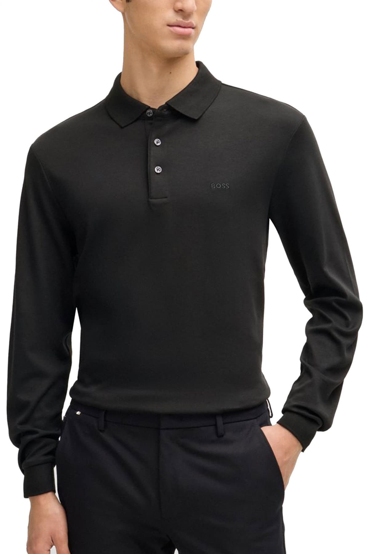 BOSS ΜΠΛΟΥΖΑ JERSEY Pado 30 50468392-001 Black