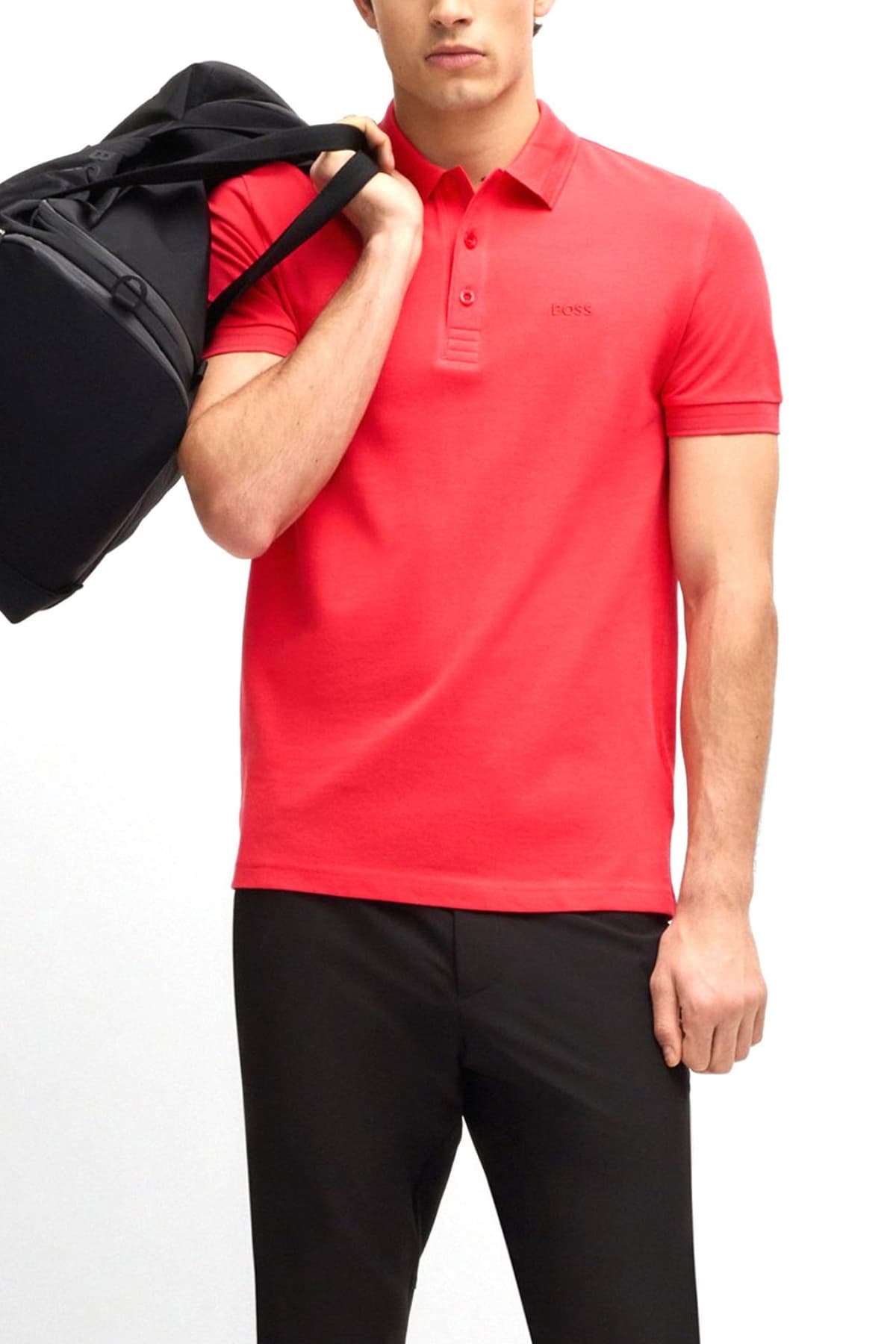 BOSS ATHLEISURE POLO REGULAR FIT PADDY ΚΟΡΑΛΙ
