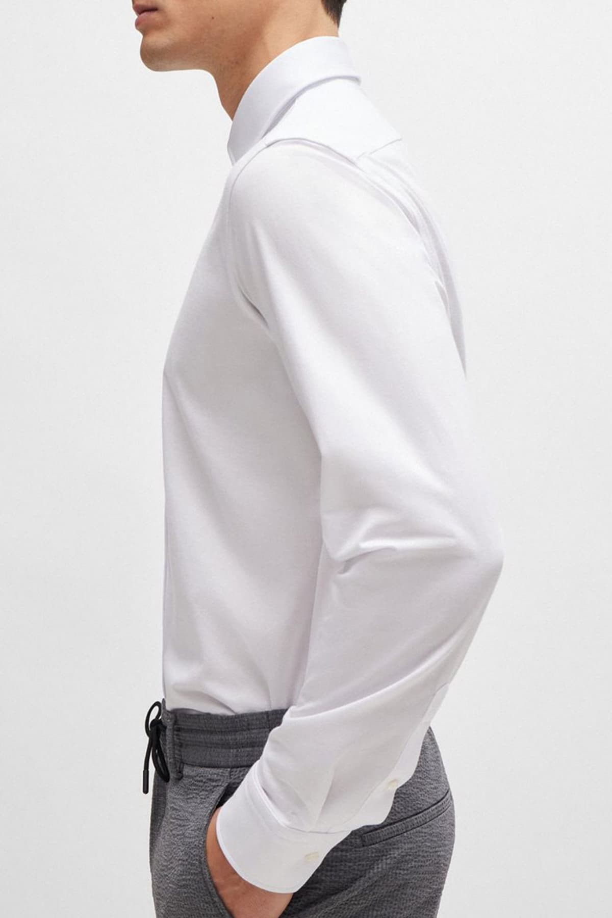 BOSS PERFORMANCE ΠΟΥΚΑΜΙΣΟ BUTTON DOWN REGULAR FIT P-JOE-BD-C1-222 ΛΕΥΚΟ