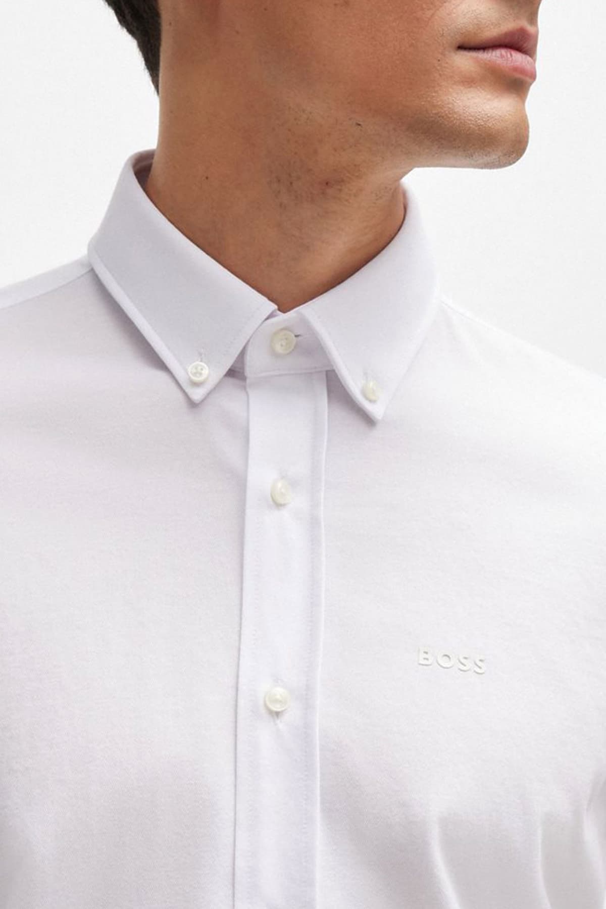 BOSS PERFORMANCE ΠΟΥΚΑΜΙΣΟ BUTTON DOWN REGULAR FIT P-JOE-BD-C1-222 ΛΕΥΚΟ