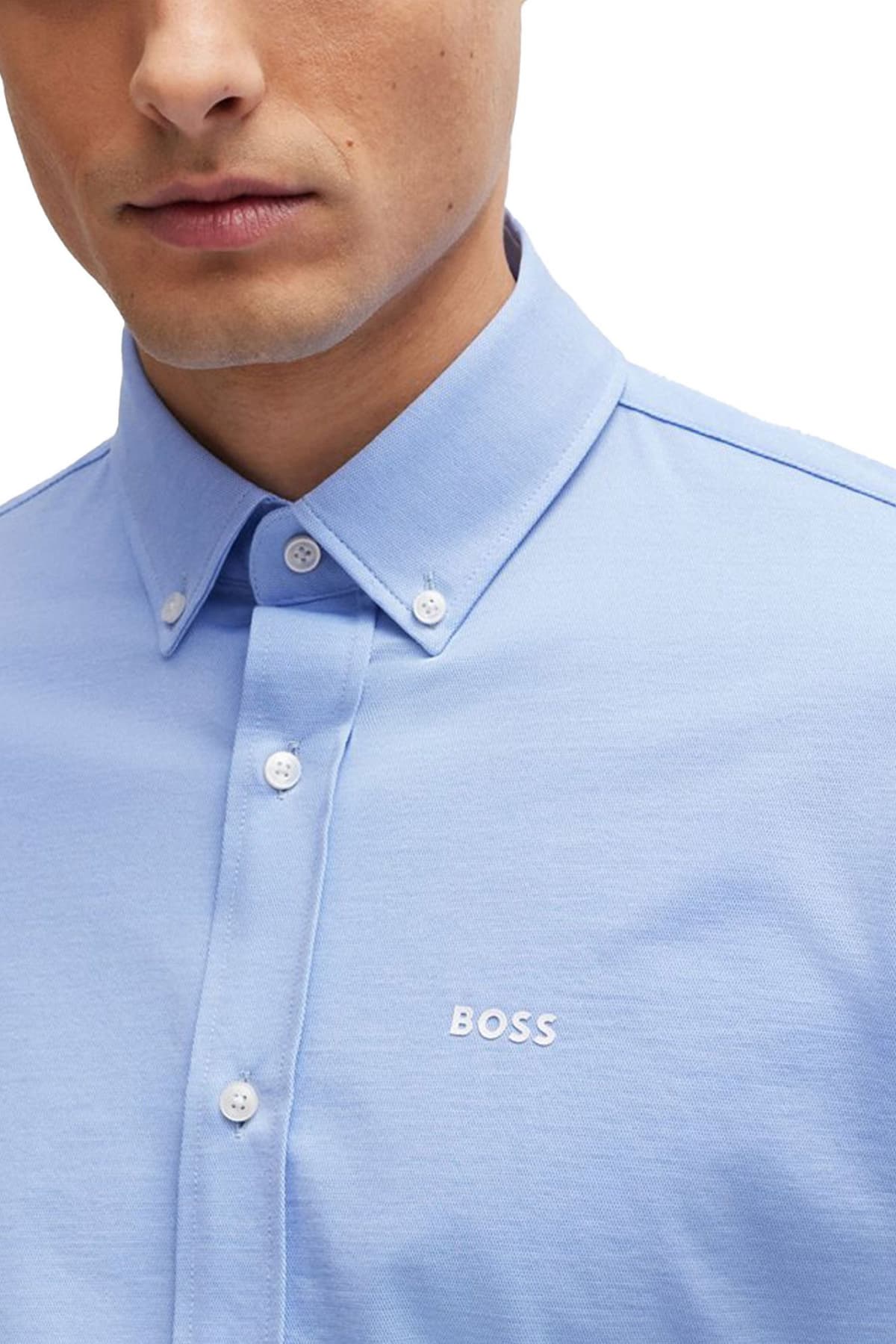BOSS PERFORMANCE ΠΟΥΚΑΜΙΣΟ BUTTON DOWN REGULAR FIT P-JOE-BD-C1-222 ΣΙΕΛ
