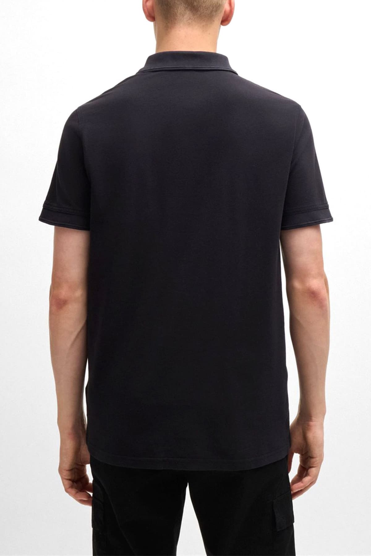 BOSS CASUAL POLO REGULAR FIT PRIME ΜΑΥΡΟ