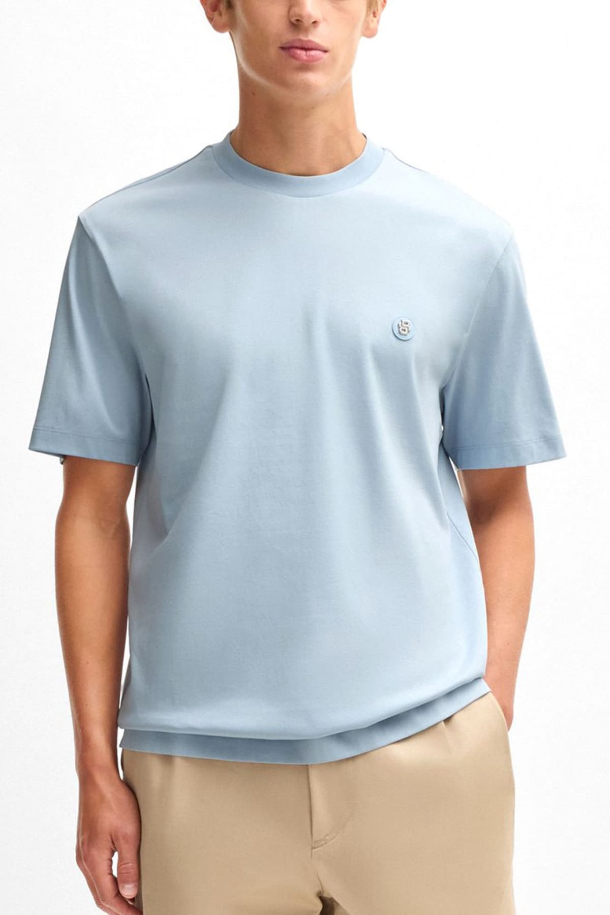 BOSS T-SHIRT REGULAR FIT C-TAUT 01 ΓΑΛΑΖΙΟ