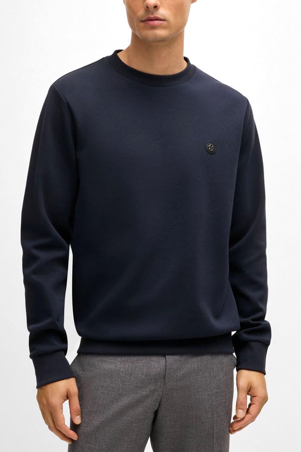 BOSS ΦΟΥΤΕΡ CREW NECK C-SHARPE 01 ΣΚΟΥΡΟ ΜΠΛΕ