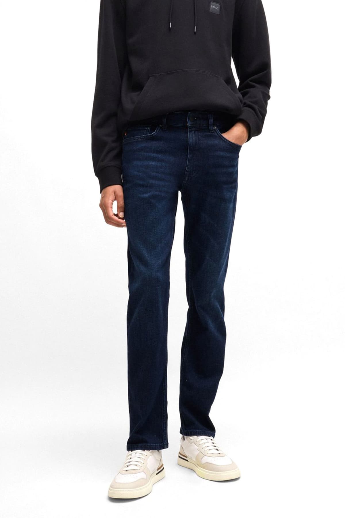 BOSS CASUAL ΠΑΝΤΕΛΟΝΙ JEANS SLIM FIT DELAWARE BO ΣΚΟΥΡΟ ΜΠΛΕ