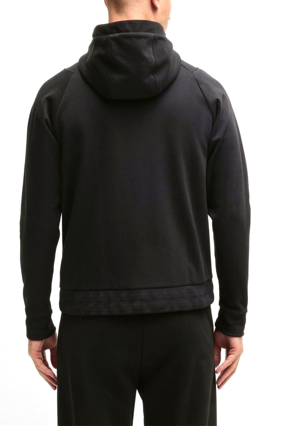 BOSS ATHLEISURE ΜΠΟΥΦΑΝ HOODIE JACKET REGULAR FIT SAGGY TL ΜΑΥΡΟ