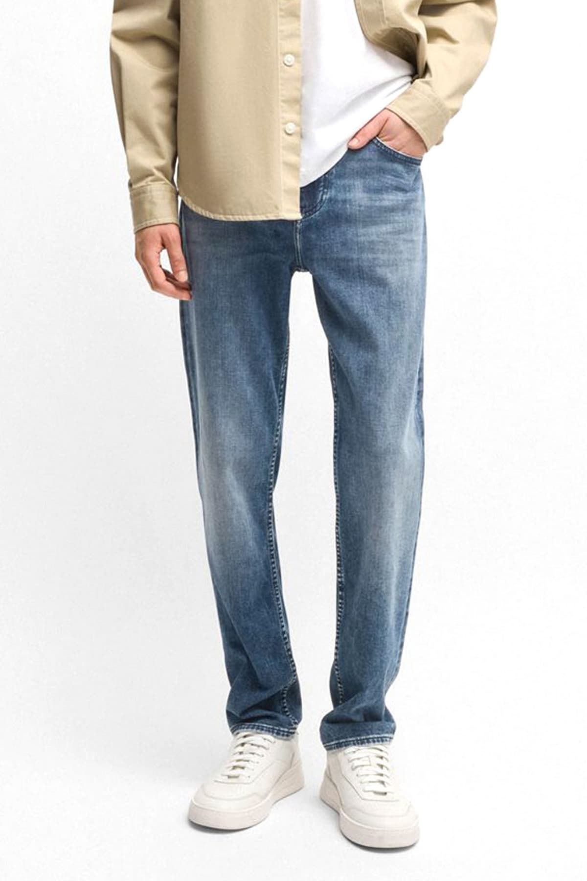 BOSS ΠΑΝΤΕΛΟΝΙ JEANS REGULAR FIT C-RE.MAINE ΜΠΛΕ