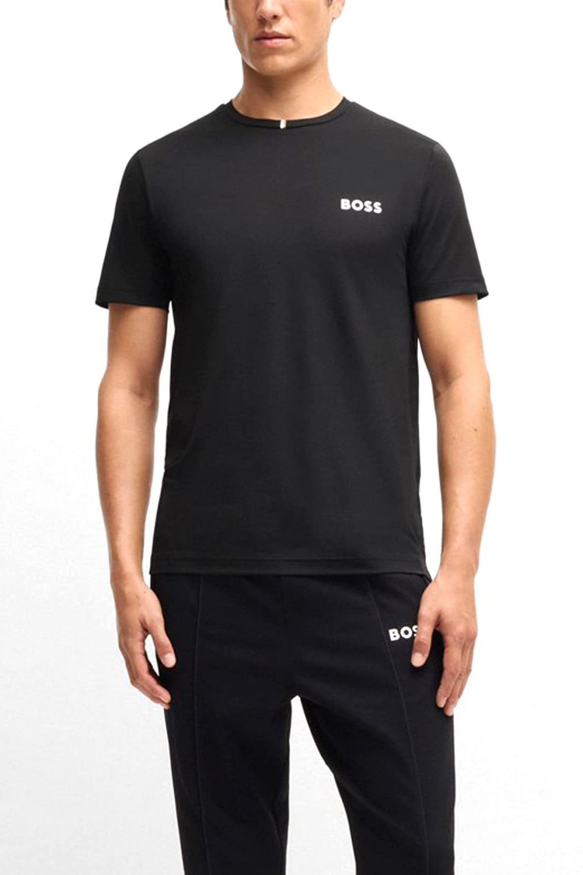 BOSS ATHLEISURE T-SHIRT TEE MB ΜΑΥΡΟ
