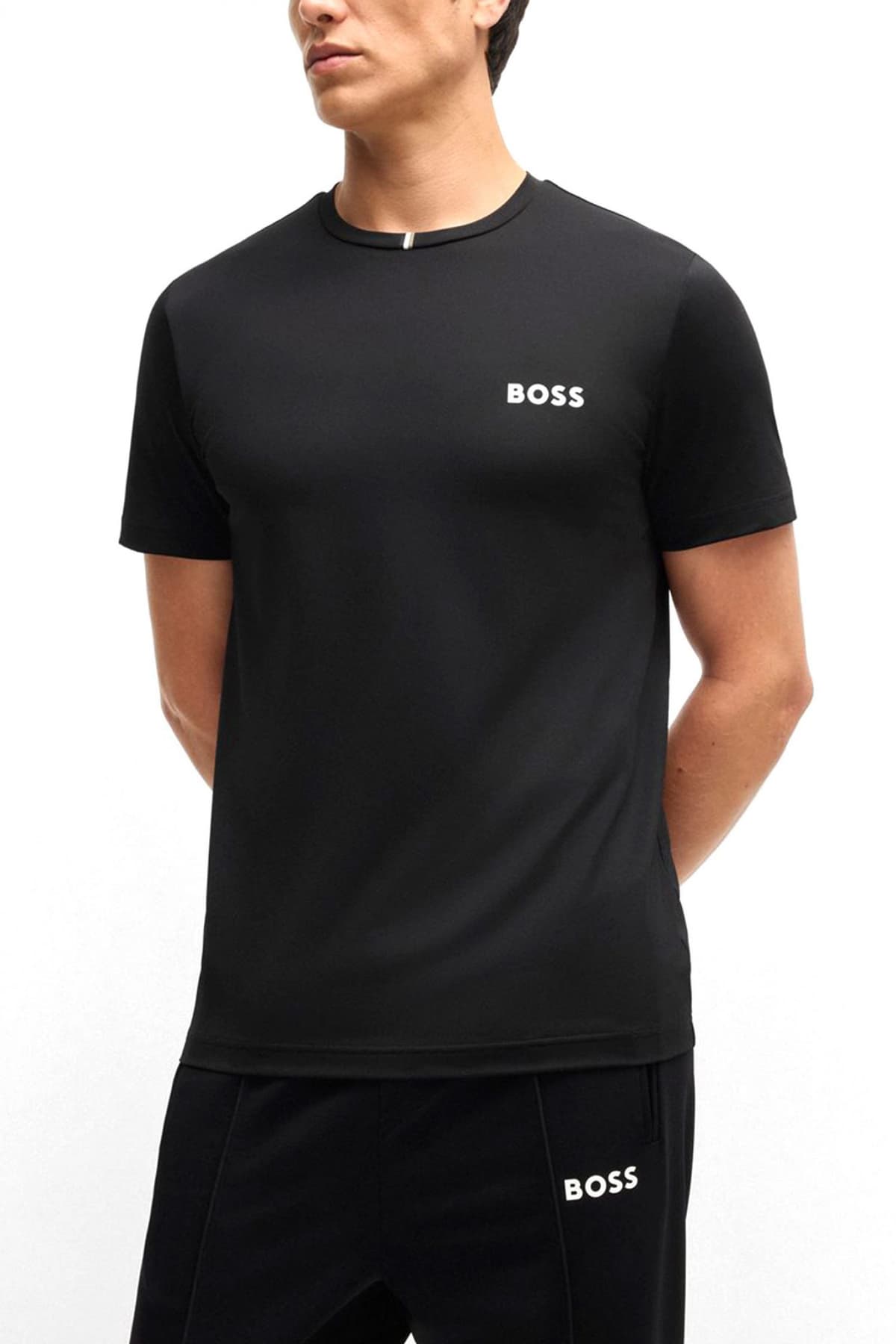 BOSS ATHLEISURE T-SHIRT TEE MB ΜΑΥΡΟ