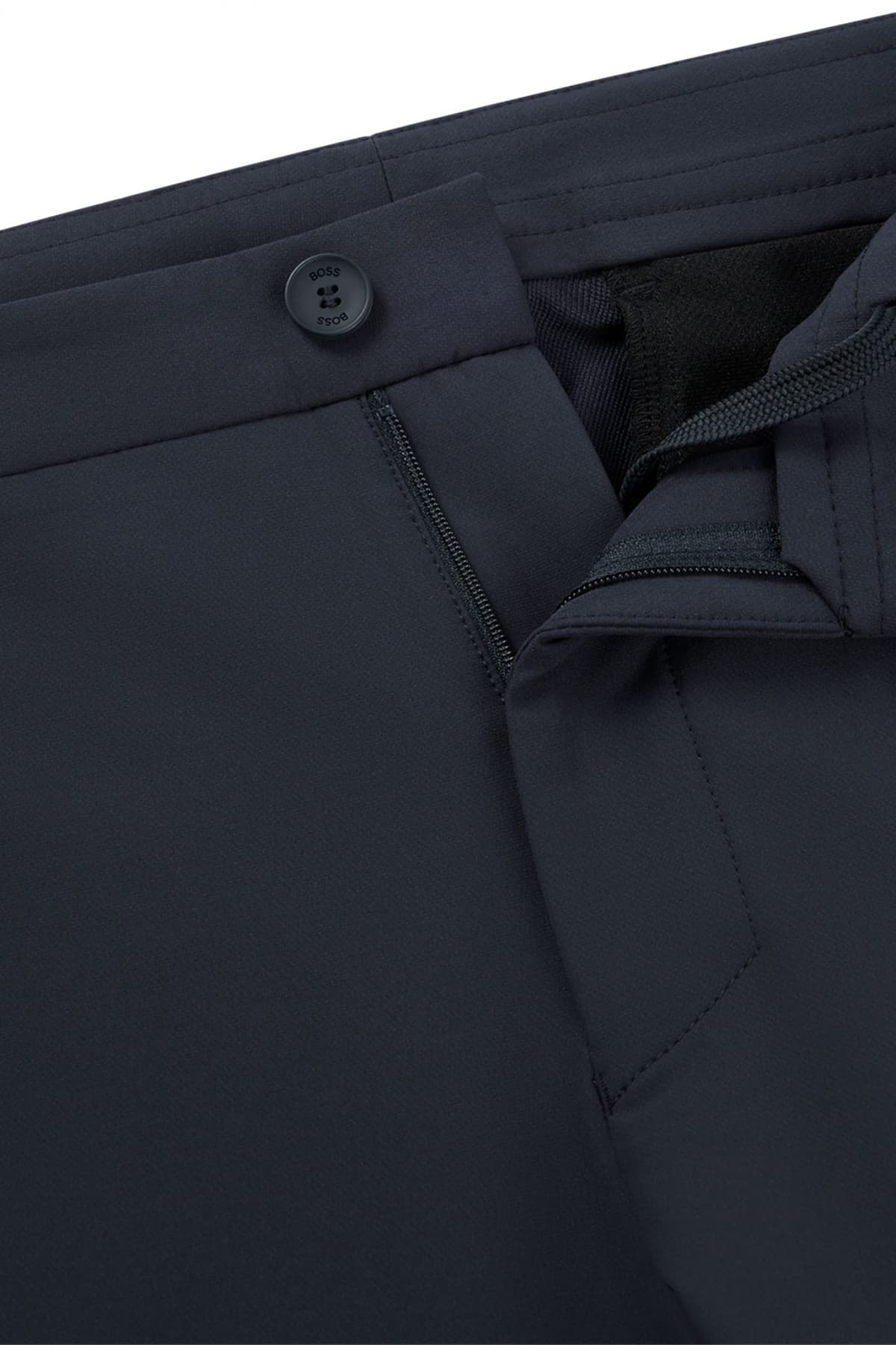 BOSS ATHLEISURE ΠΑΝΤΕΛΟΝΙ CHINO SLIM FIT T_COMMUTER-SLIM ΣΚΟΥΡΟ ΜΠΛΕ