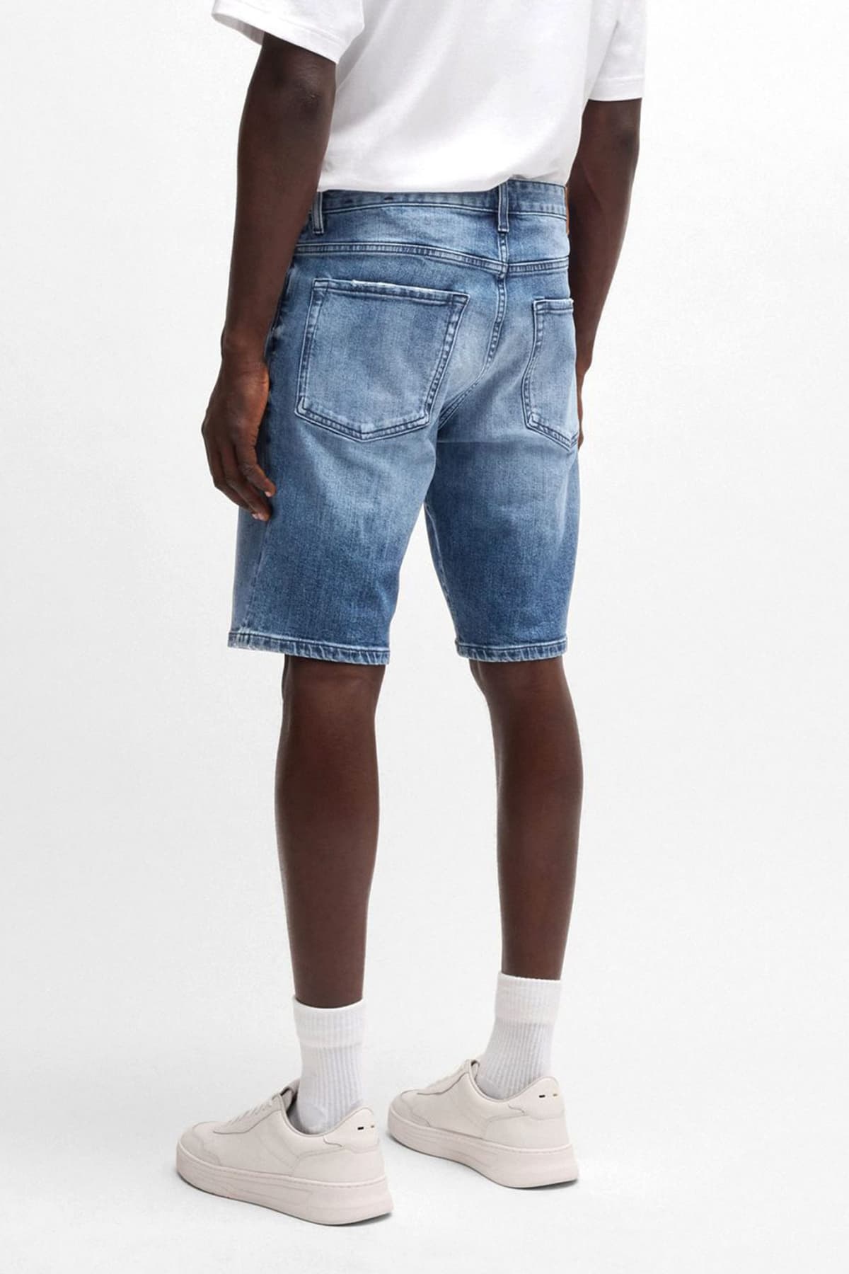 BOSS CASUAL ΒΕΡΜΟΥΔΑ JEANS REGULAR FIT RE MAINE SHORTS BO ΜΠΛΕ
