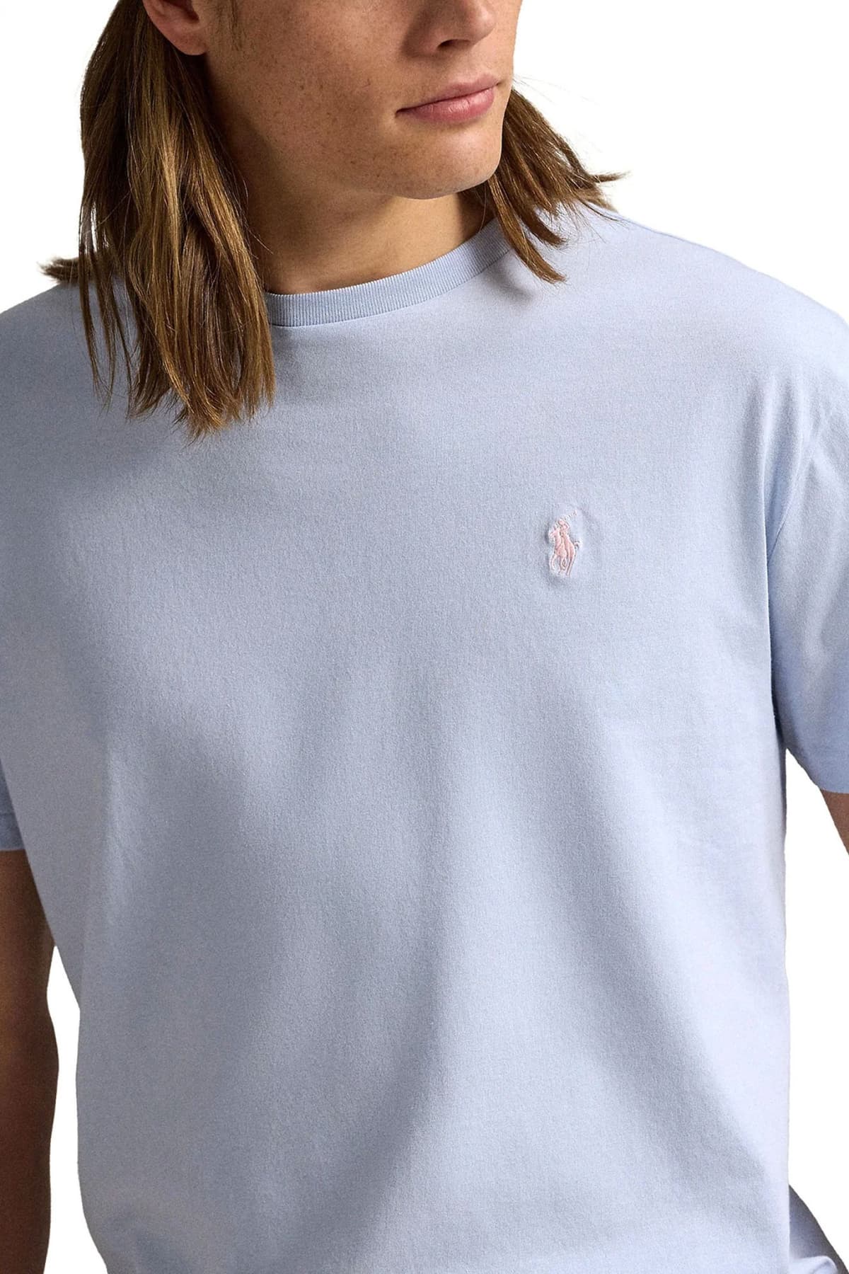 RALPH LAUREN T-SHIRT CUSTOM SLIM FIT LOGO ΓΑΛΑΖΙΟ