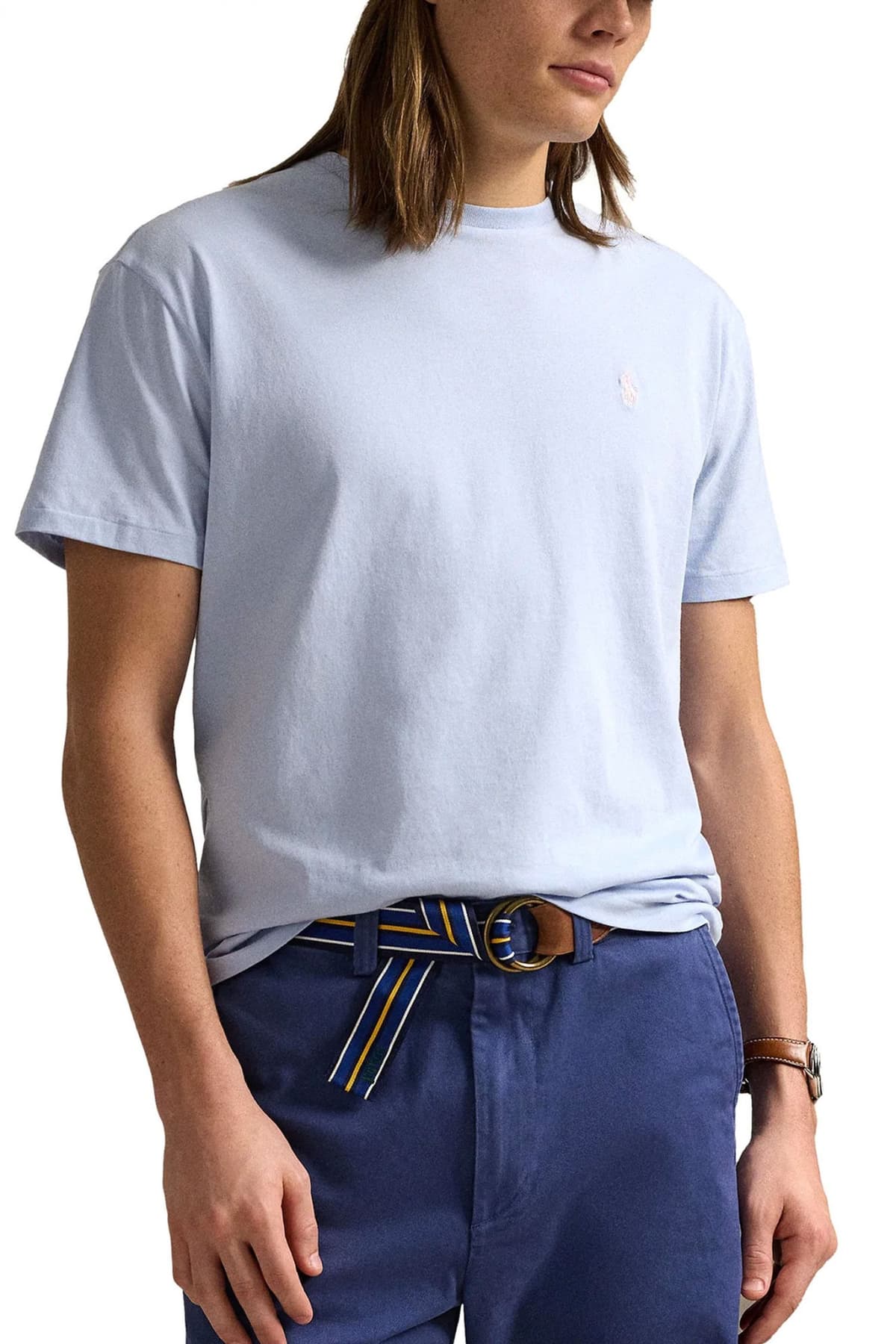 RALPH LAUREN T-SHIRT CUSTOM SLIM FIT LOGO ΓΑΛΑΖΙΟ