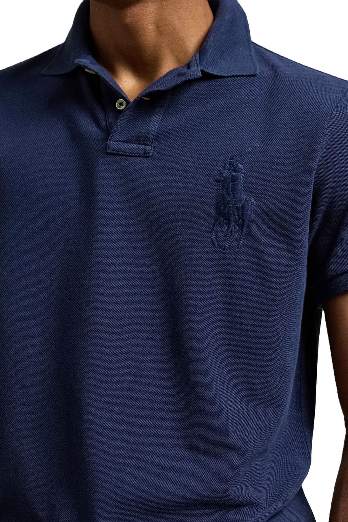 RALPH LAUREN POLO CUSTOM SLIM FIT BIG LOGO ΜΠΛΕ