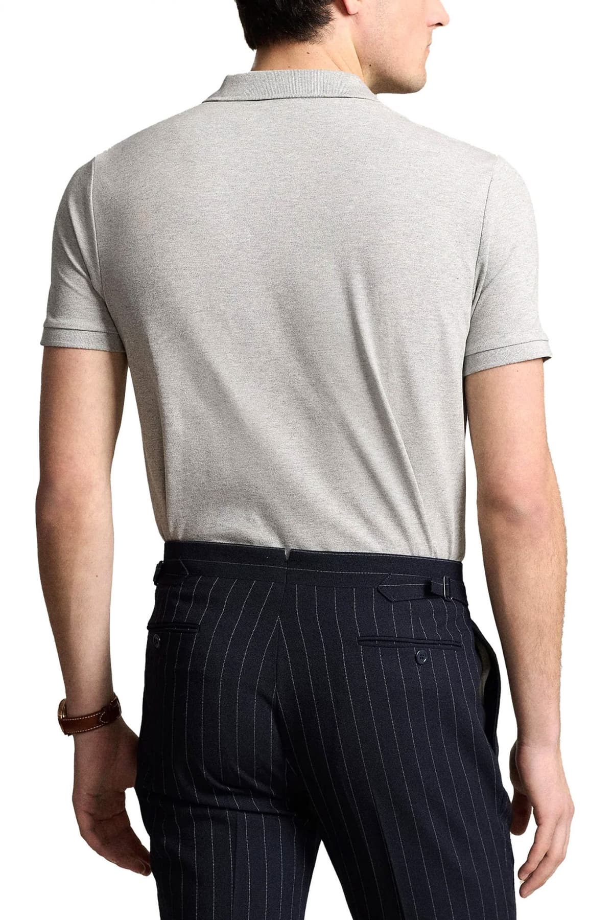 RALPH LAUREN POLO CUSTOM SLIM FIT STRETCH MESH LOGO ΓΚΡΙ