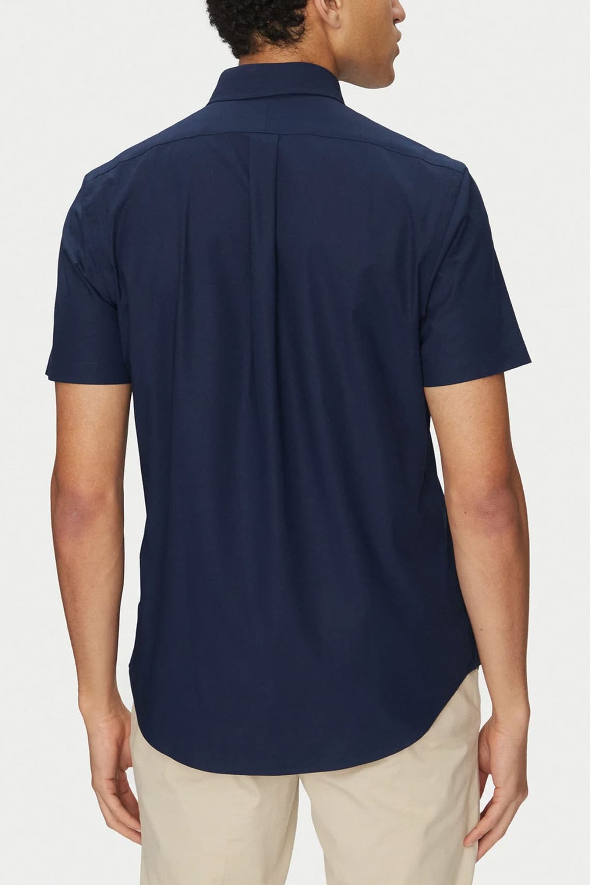 RALPH LAUREN ΠΟΥΚΑΜΙΣΟ BUTTON DOWN CUSTOM FIT SS ΜΠΛΕ