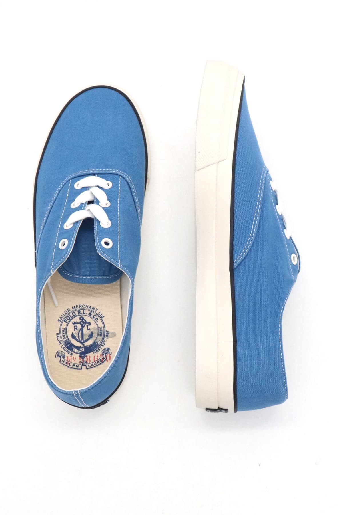 RALPH LAUREN ΠΑΠΟΥΤΣΙΑ SNEAKERS KEATON V2-SK-LTL LOGO ΜΠΛΕ