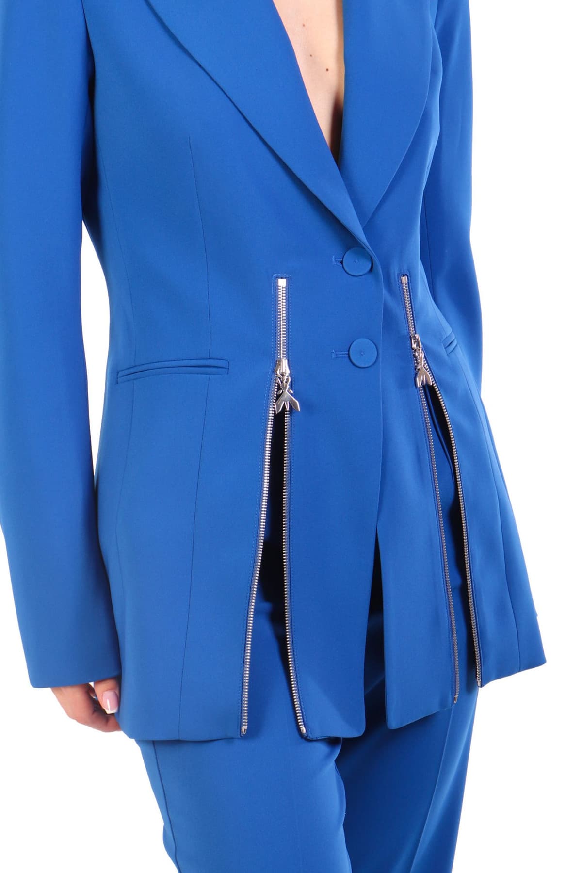 PATRIZIA PEPE ΣΑΚΑΚΙ GIACCA ΛΕΠΤΟΜΕΡΕΙΕΣ ΦΕΡΜΟΥΑΡ ΜΠΛΕ