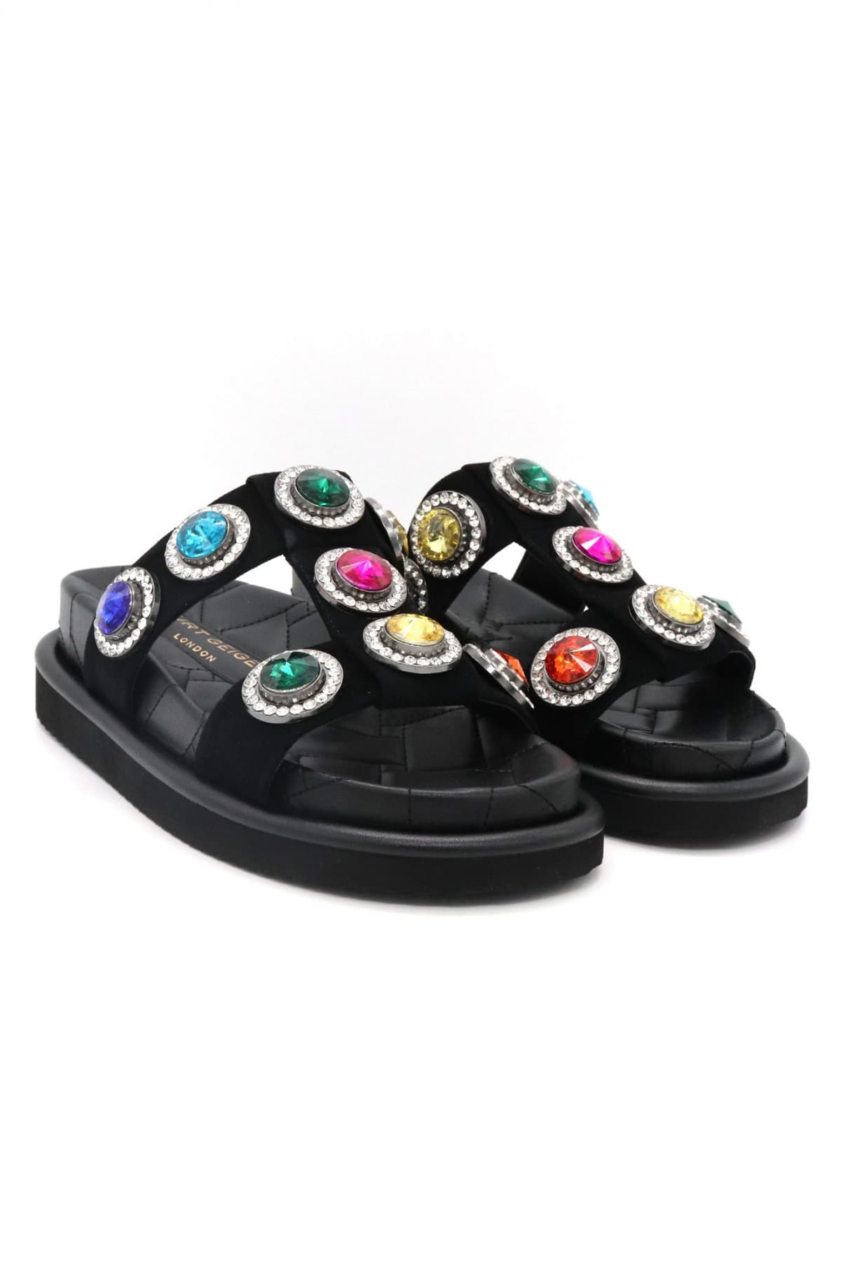 KURT GEIGER ΠΑΠΟΥΤΣΙΑ ΣΑΝΔΑΛΙΑ ΟRSON CRYSTAL ΣΟΥΕΤ ΜΑΥΡΟ