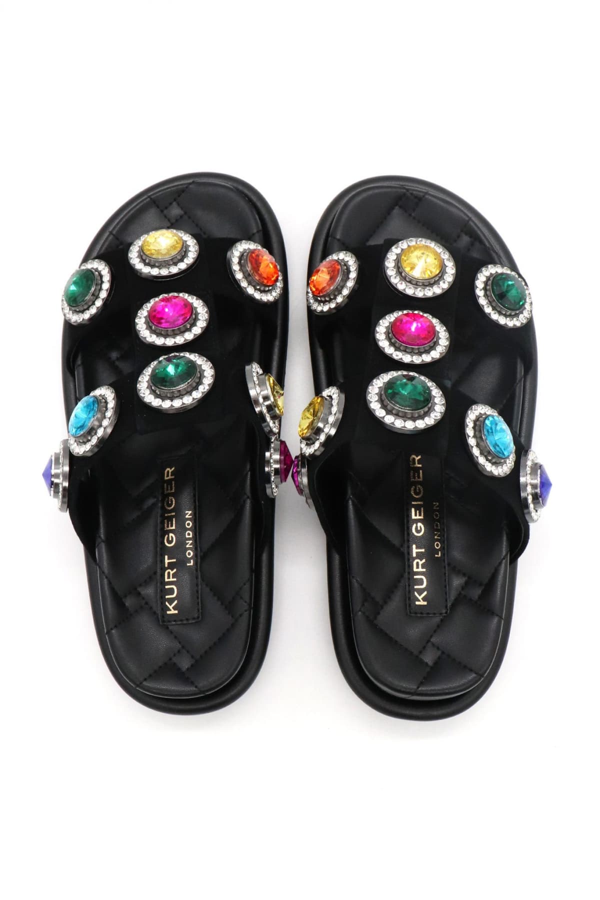 KURT GEIGER ΠΑΠΟΥΤΣΙΑ ΣΑΝΔΑΛΙΑ ΟRSON CRYSTAL ΣΟΥΕΤ ΜΑΥΡΟ