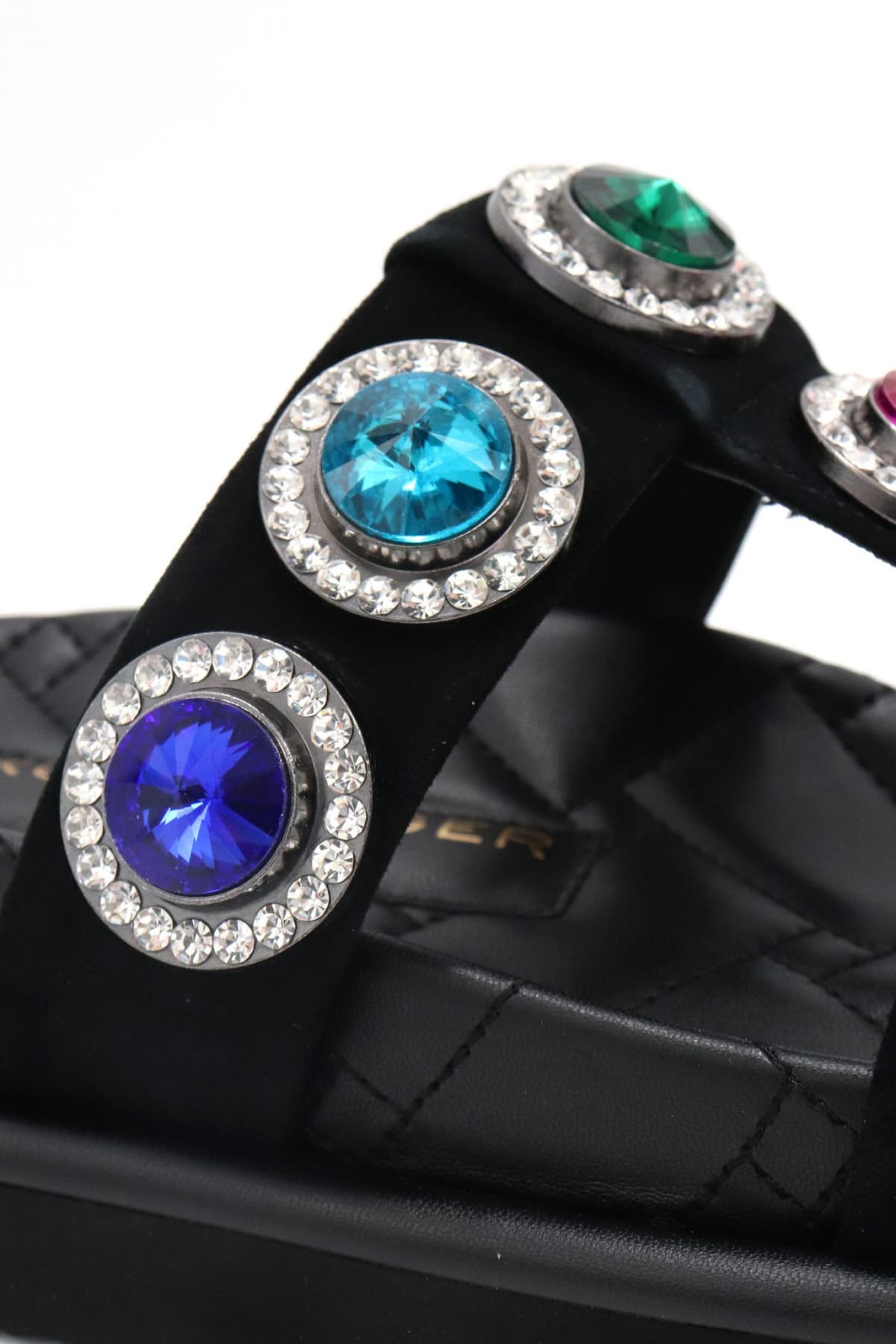 KURT GEIGER ΠΑΠΟΥΤΣΙΑ ΣΑΝΔΑΛΙΑ ΟRSON CRYSTAL ΣΟΥΕΤ ΜΑΥΡΟ