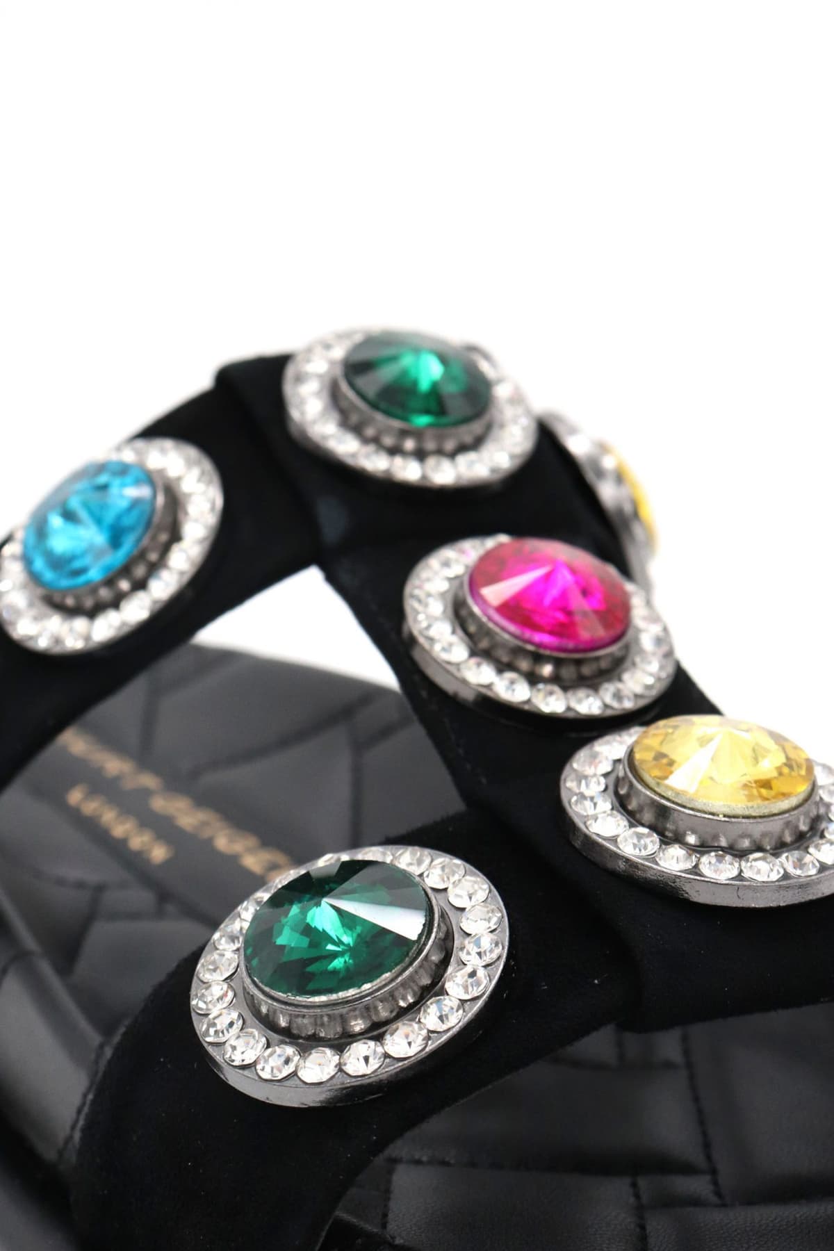 KURT GEIGER ΠΑΠΟΥΤΣΙΑ ΣΑΝΔΑΛΙΑ ΟRSON CRYSTAL ΣΟΥΕΤ ΜΑΥΡΟ