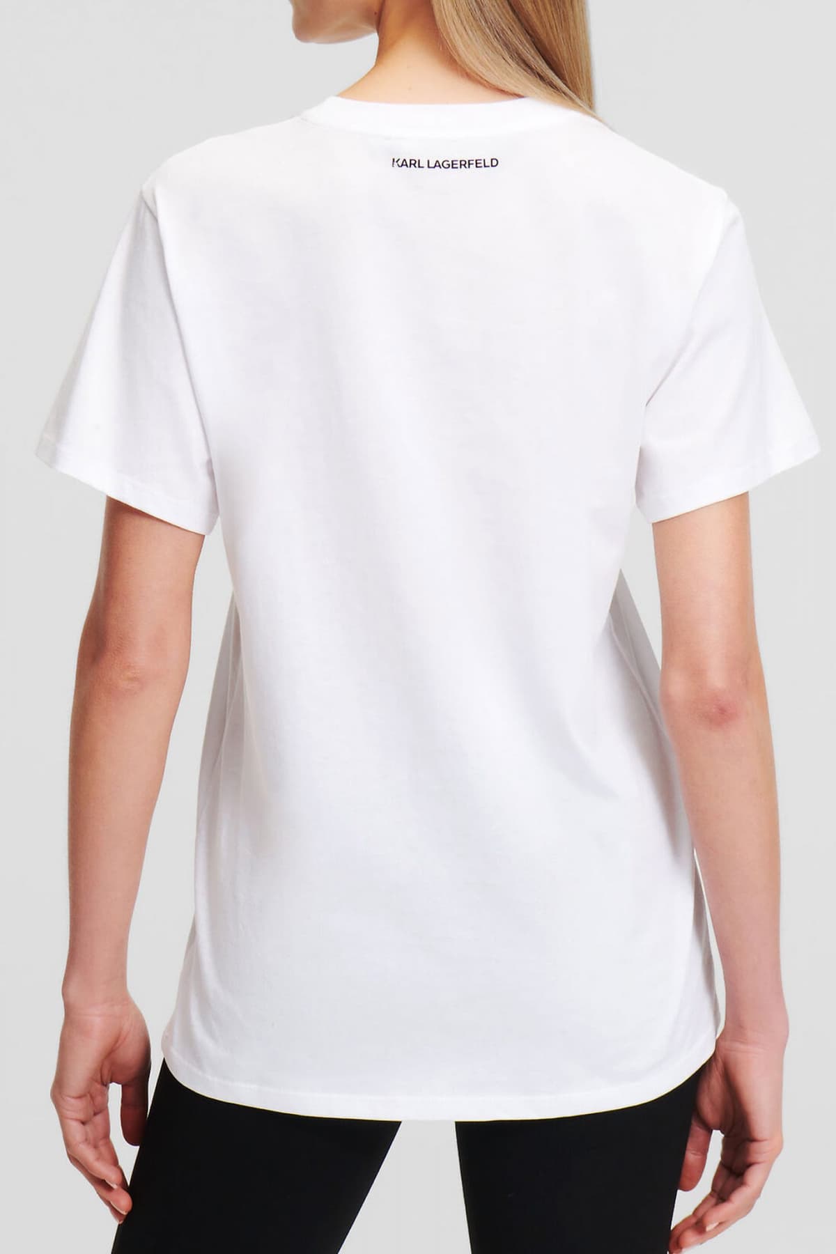KARL LAGERFELD T-SHIRT IKON PATCH LOGO ΛΕΥΚΟ