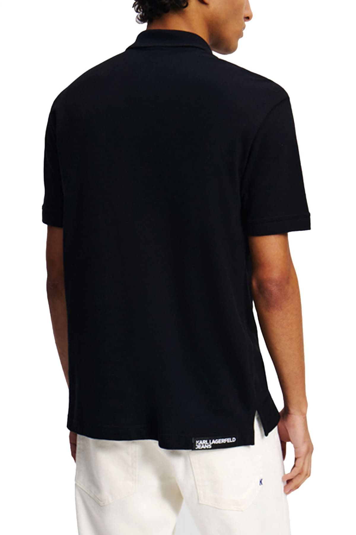 KARL LAGERFELD JEANS POLO REGULAR FIT KLJ PIQUE ΜΑΥΡΟ