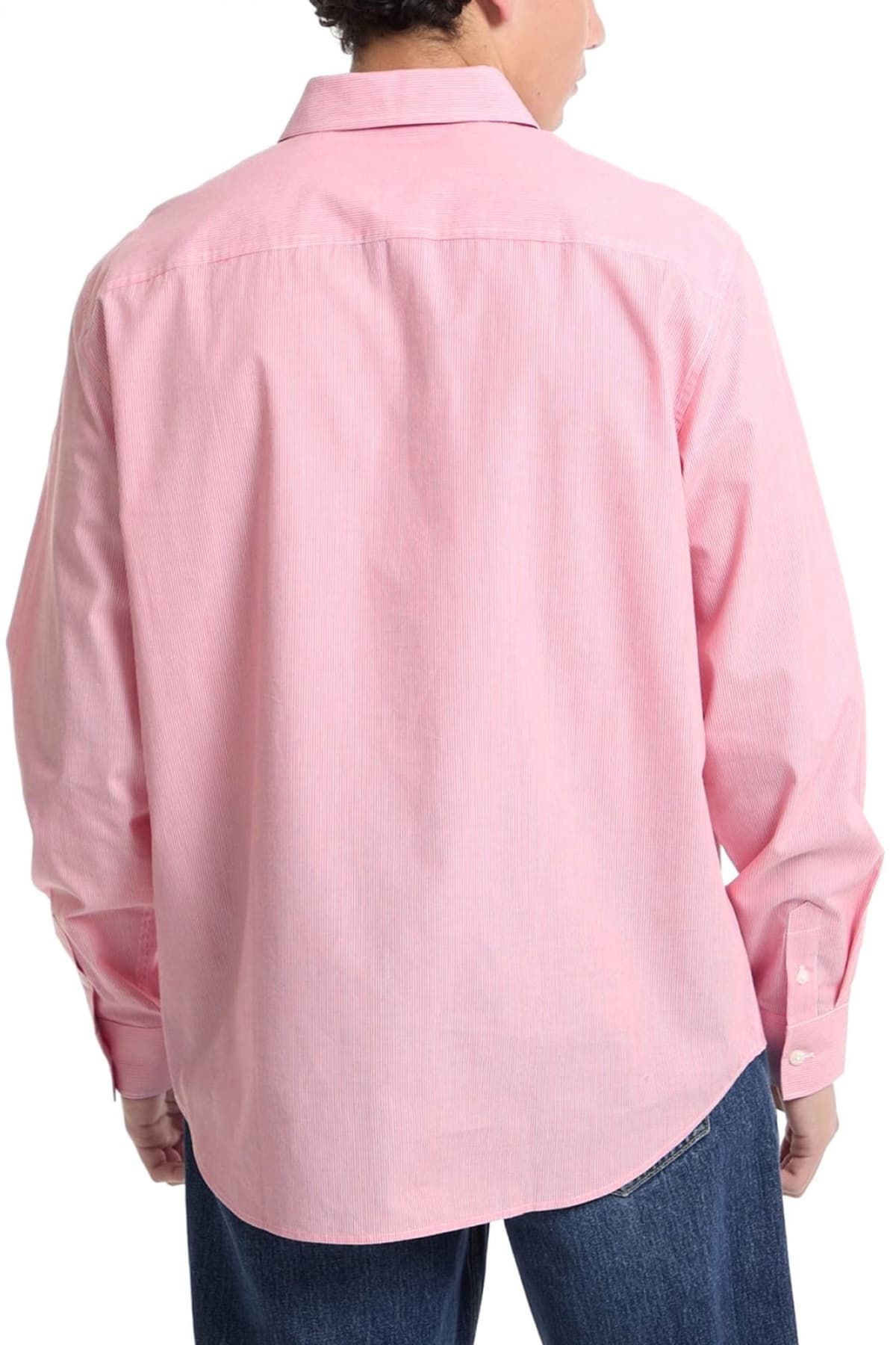 GUESS JEANS ΠΟΥΚΑΜΙΣΟ ΡΙΓΕ LS CLASSIC FIT POCKET ΡΟΖ