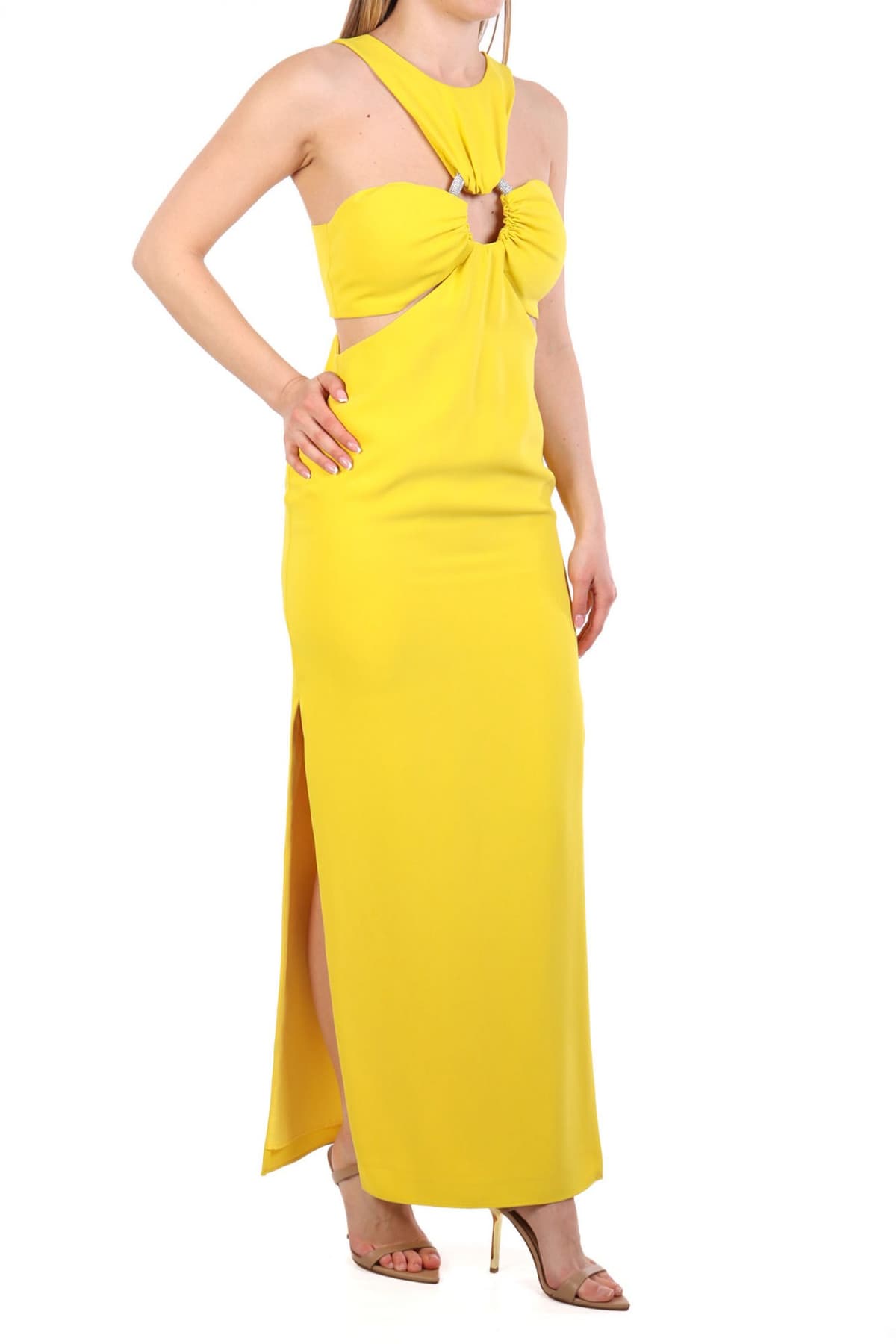 TWINS FANTASY ΦΟΡΕΜΑ MAXI ΝΤΡΑΠΕ ΜΕ ΚΡΙΚΟ ΚΙΤΡΙΝΟ
