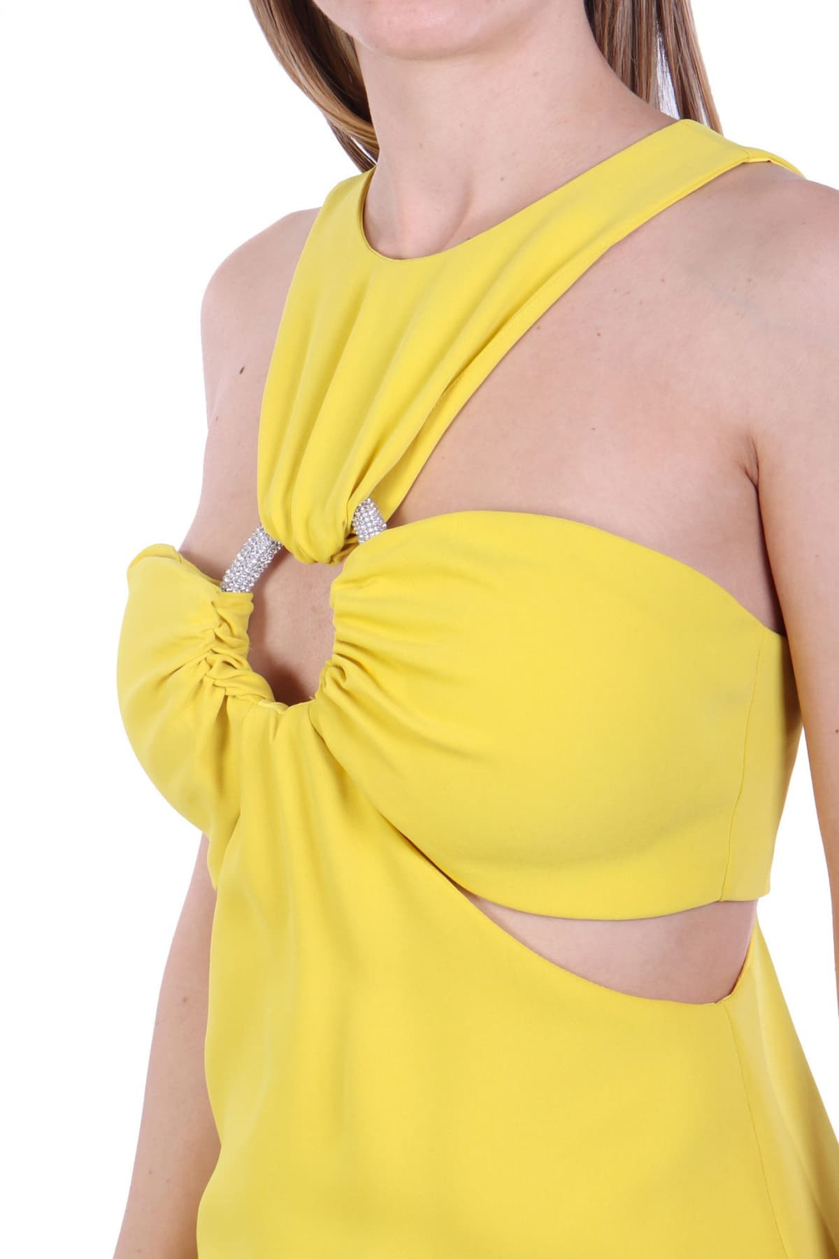 TWINS FANTASY ΦΟΡΕΜΑ MAXI ΝΤΡΑΠΕ ΜΕ ΚΡΙΚΟ ΚΙΤΡΙΝΟ