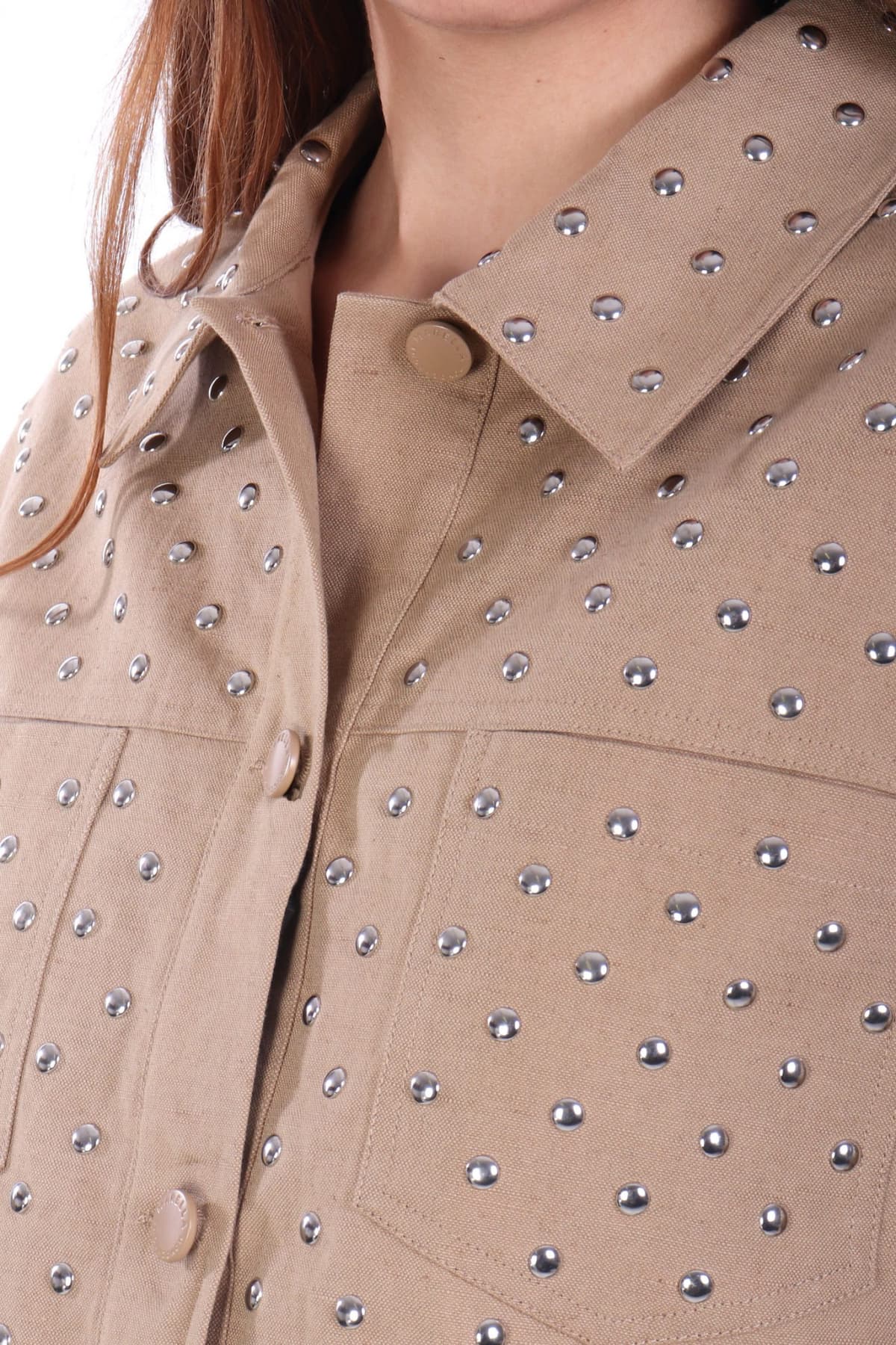 MARELLA ΜΠΟΥΦΑΝ JACKET BENITO CROP ΤΡΟΥΚΣ ΚΑΦΕ