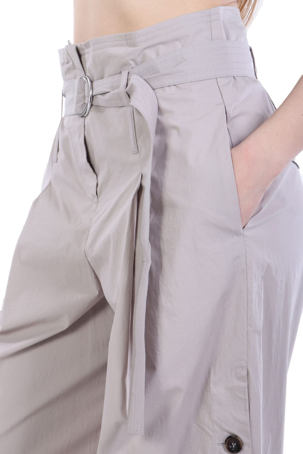 MARELLA SPORT ΠΑΝΤΕΛΟΝΑ SGOMBRO ΑΠΟΣΠΩΜΕΝΗ ΖΩΝΗ ΚΟΥΜΠΙΑ ΣΤΟ ΠΛΑΙ ΓΚΡΙ