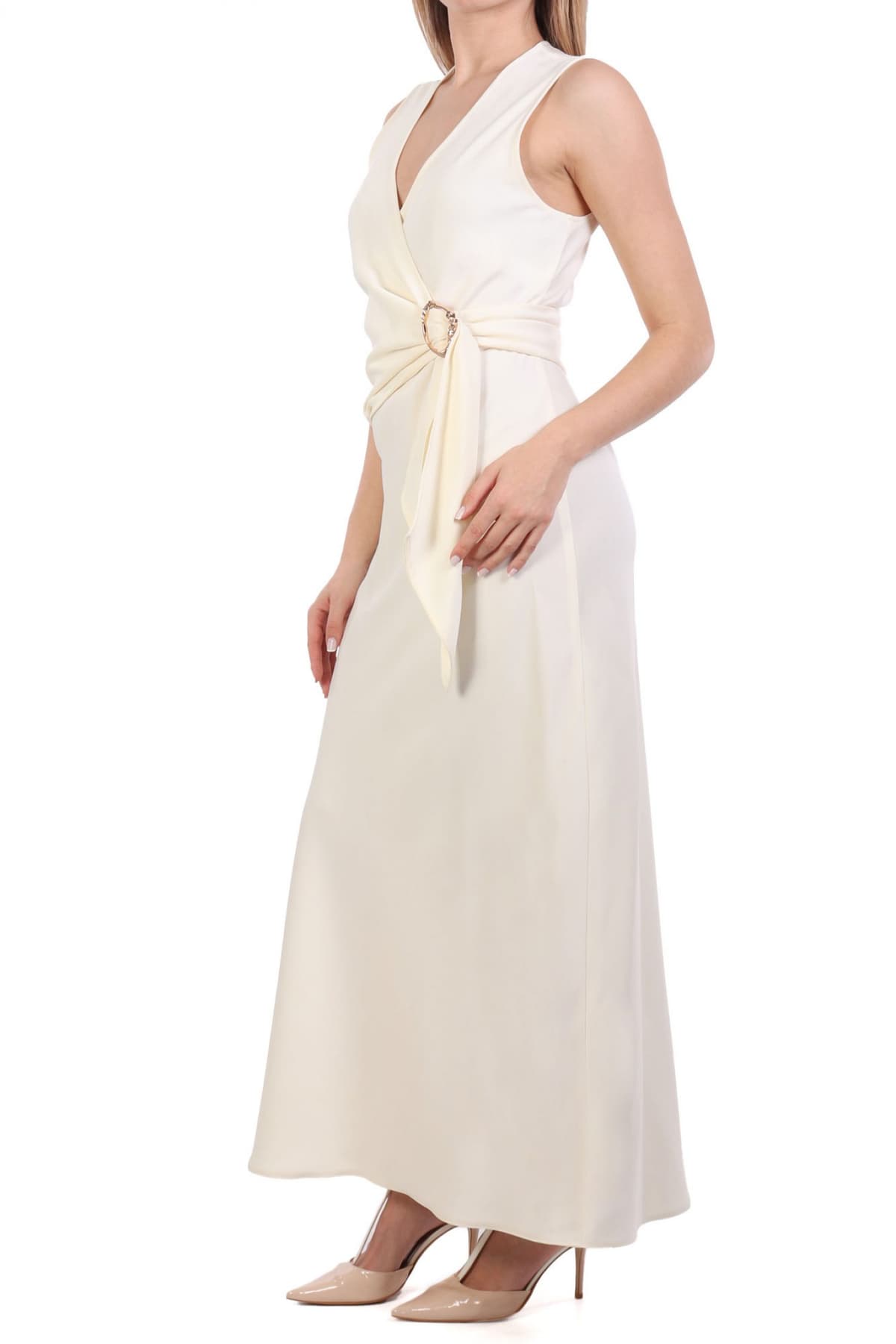 MARELLA 365 ΦΟΡΕΜΑ MAXI TITANO ΚΡΟΥΑΖΕ ΧΡΥΣΗ ΛΕΠΤΟΜΕΡΕΙΑ ΕΚΡΟΥ