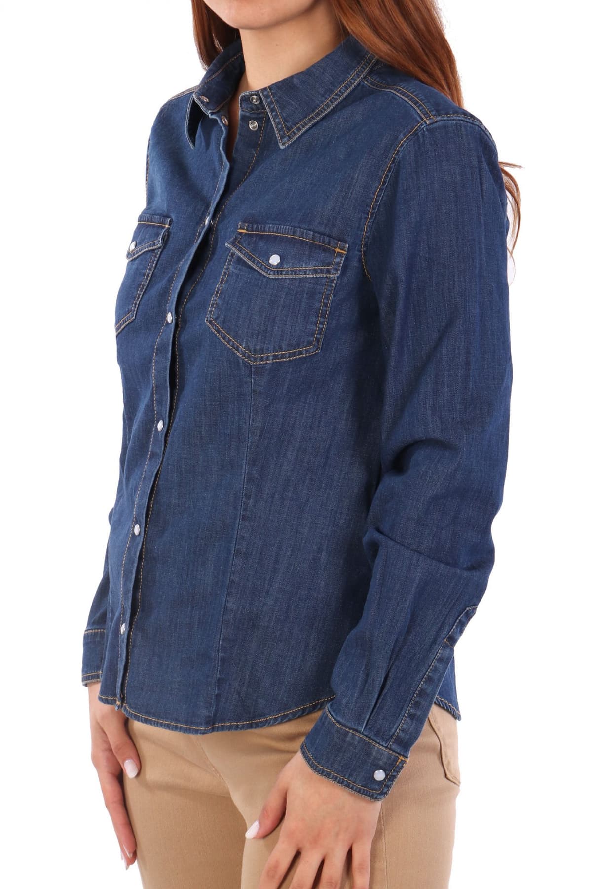 MARELLA EMME ΠΟΥΚΑΜΙΣΟ JEANS SEM ΣΚΟΥΡΟ ΜΠΛΕ