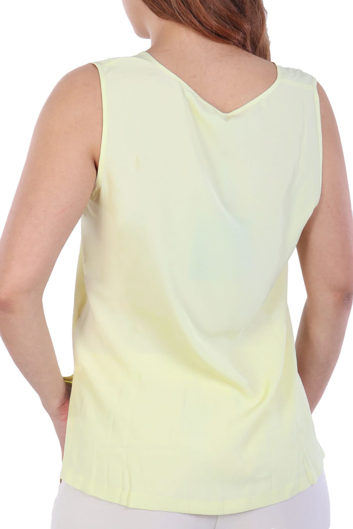 MARELLA EMME ΜΠΛΟΥΖΑ ΤΟΠ GINNICO V-NECK ΜΕΤΑΞΙ ΚΙΤΡΙΝΟ