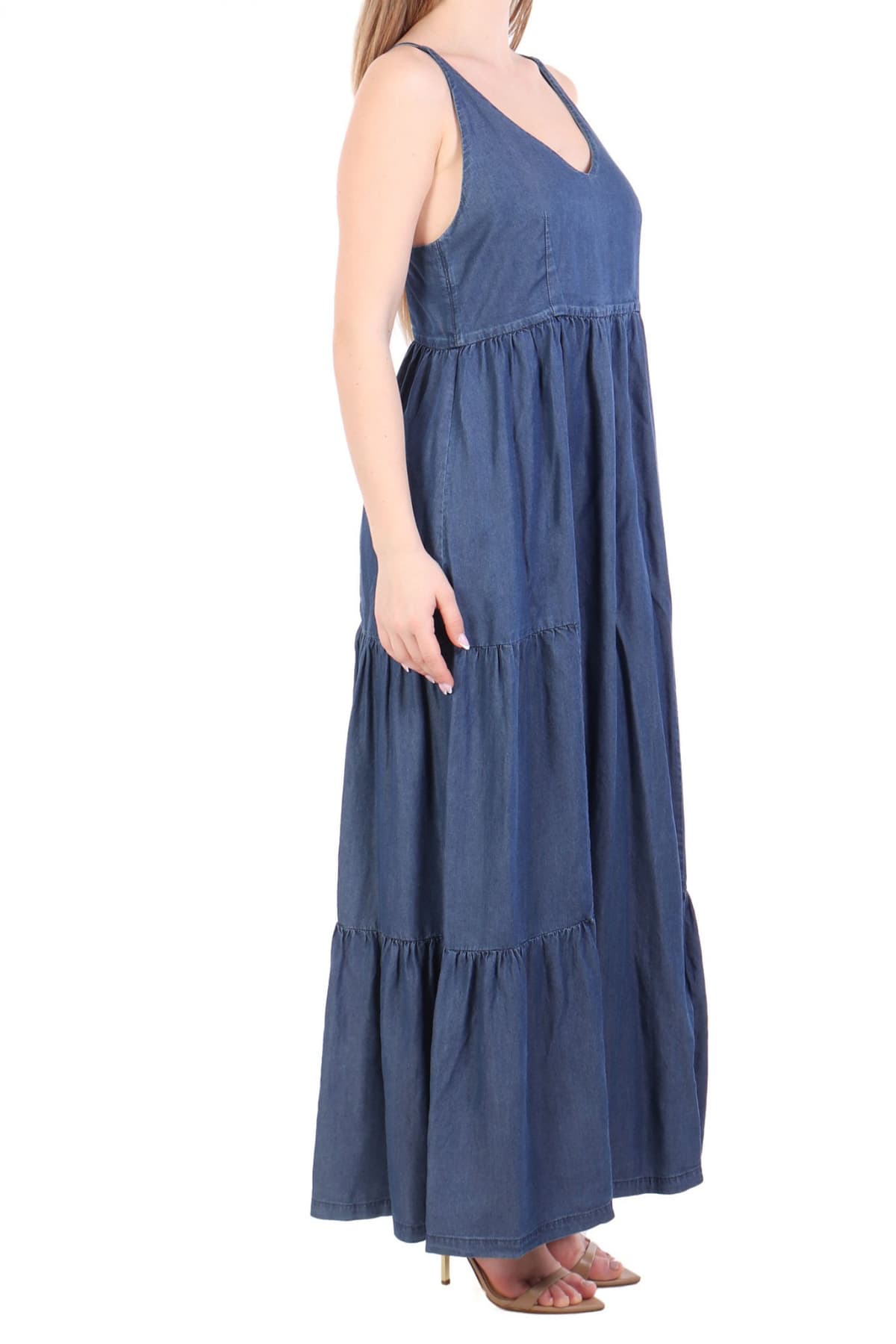 MARELLA EMME ΦΟΡΕΜΑ SANCTUS MAXI ΒΟΛΑΝ ΤΙΡΑΝΤΑ DENIM ΜΠΛΕ