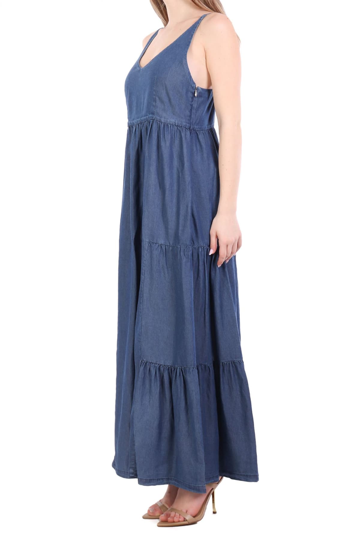 MARELLA EMME ΦΟΡΕΜΑ SANCTUS MAXI ΒΟΛΑΝ ΤΙΡΑΝΤΑ DENIM ΜΠΛΕ