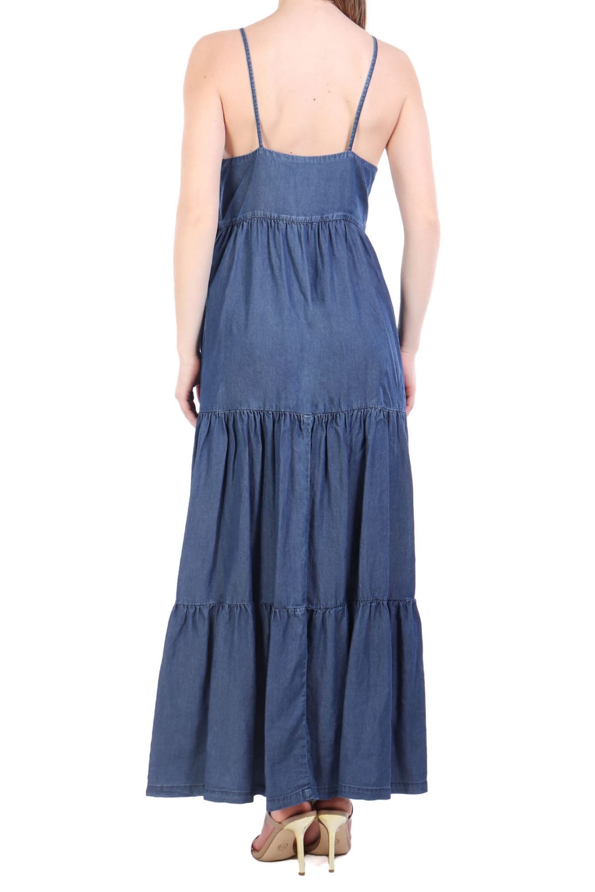 MARELLA EMME ΦΟΡΕΜΑ SANCTUS MAXI ΒΟΛΑΝ ΤΙΡΑΝΤΑ DENIM ΜΠΛΕ