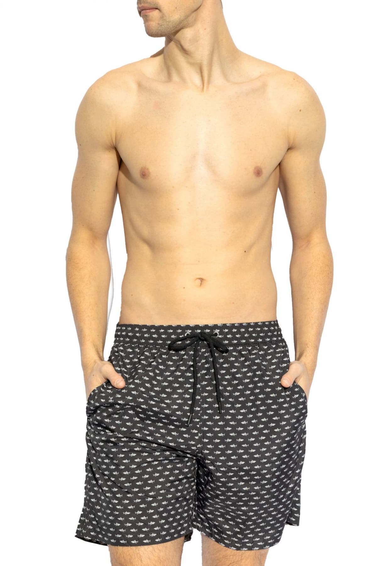 PAUL&SHARK ΜΑΓΙΩ ALL OVER LOGO ΜΑΥΡΟ