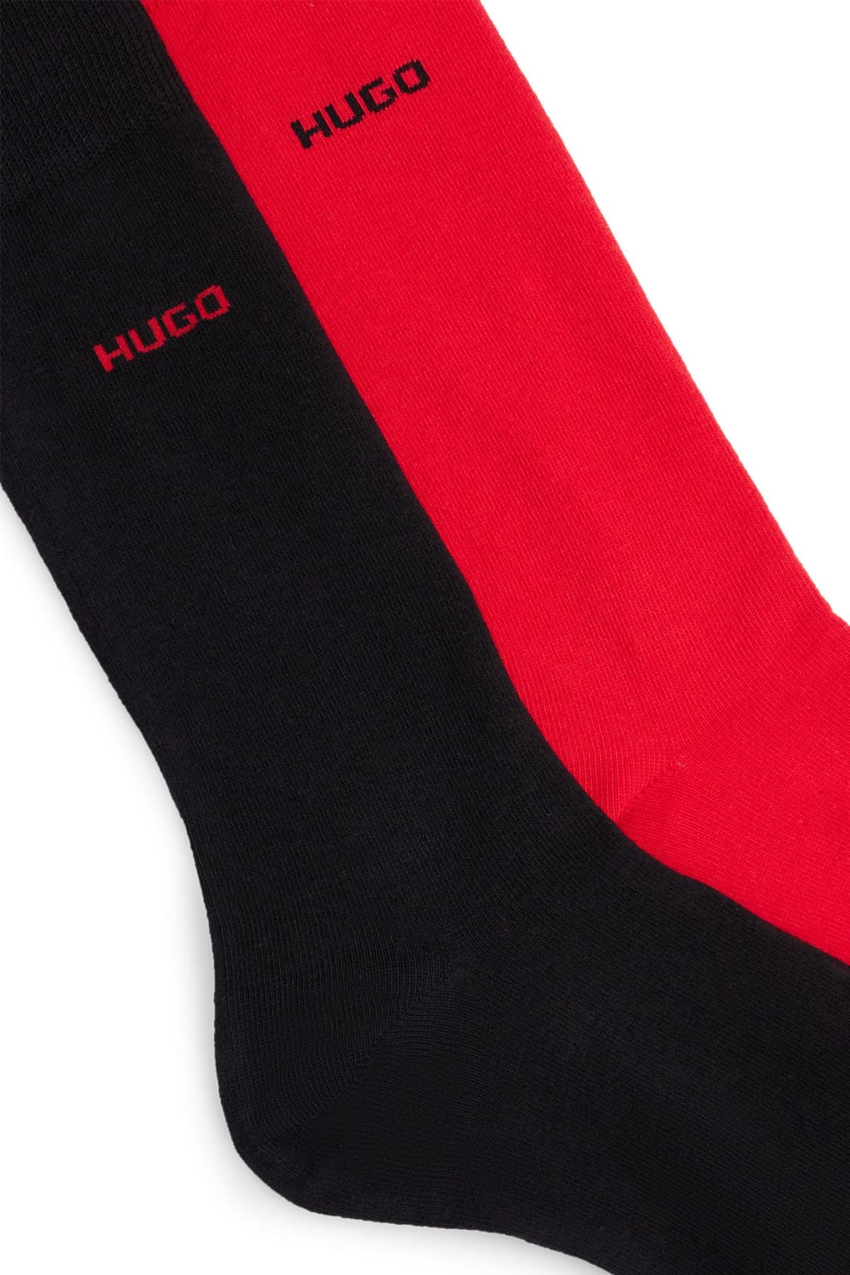 HUGO ΚΑΛΤΣΕΣ 2PACK 2P RS UNI CC ΚΟΚΚΙΝΟ-ΜΑΥΡΟ