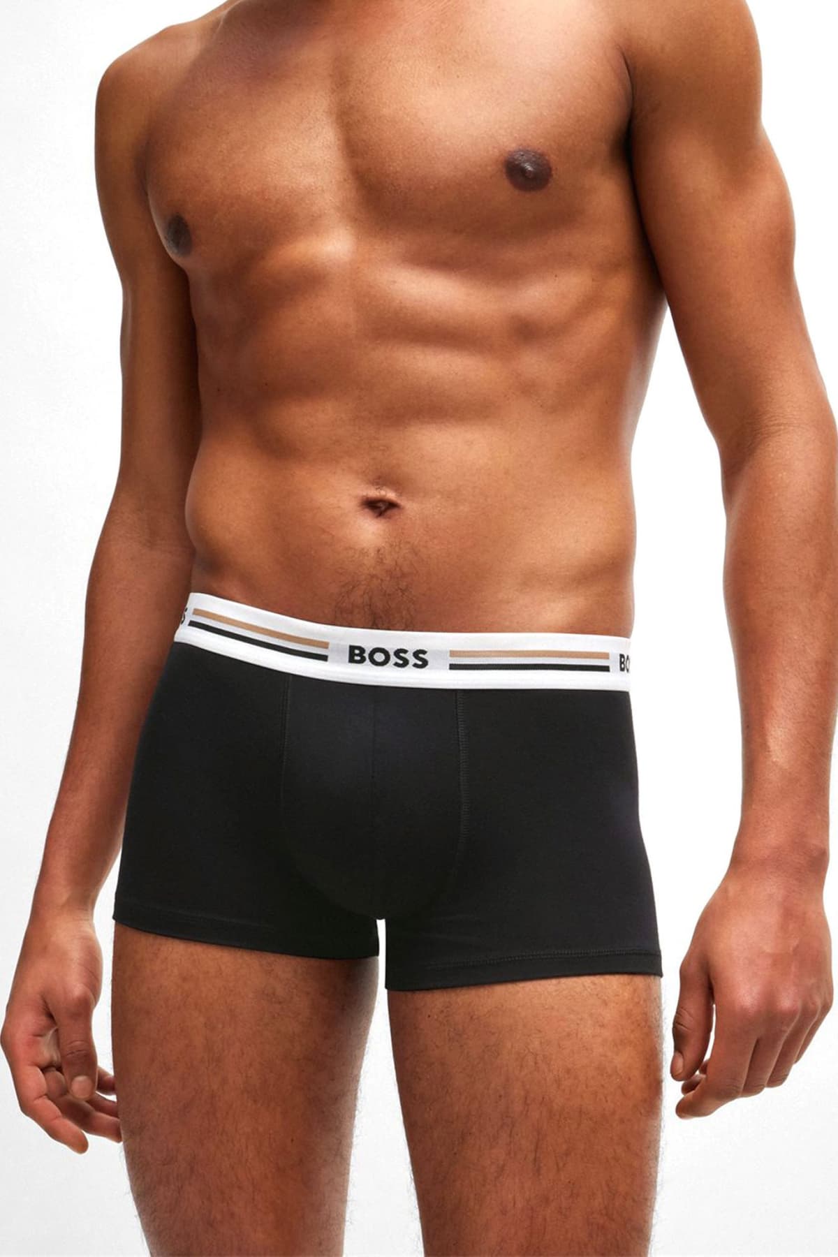 BOSS ΕΣΩΡΟΥΧΑ TRUNK 3P REVIVE VISCOSE STRETCH ΜΑΥΡΟ