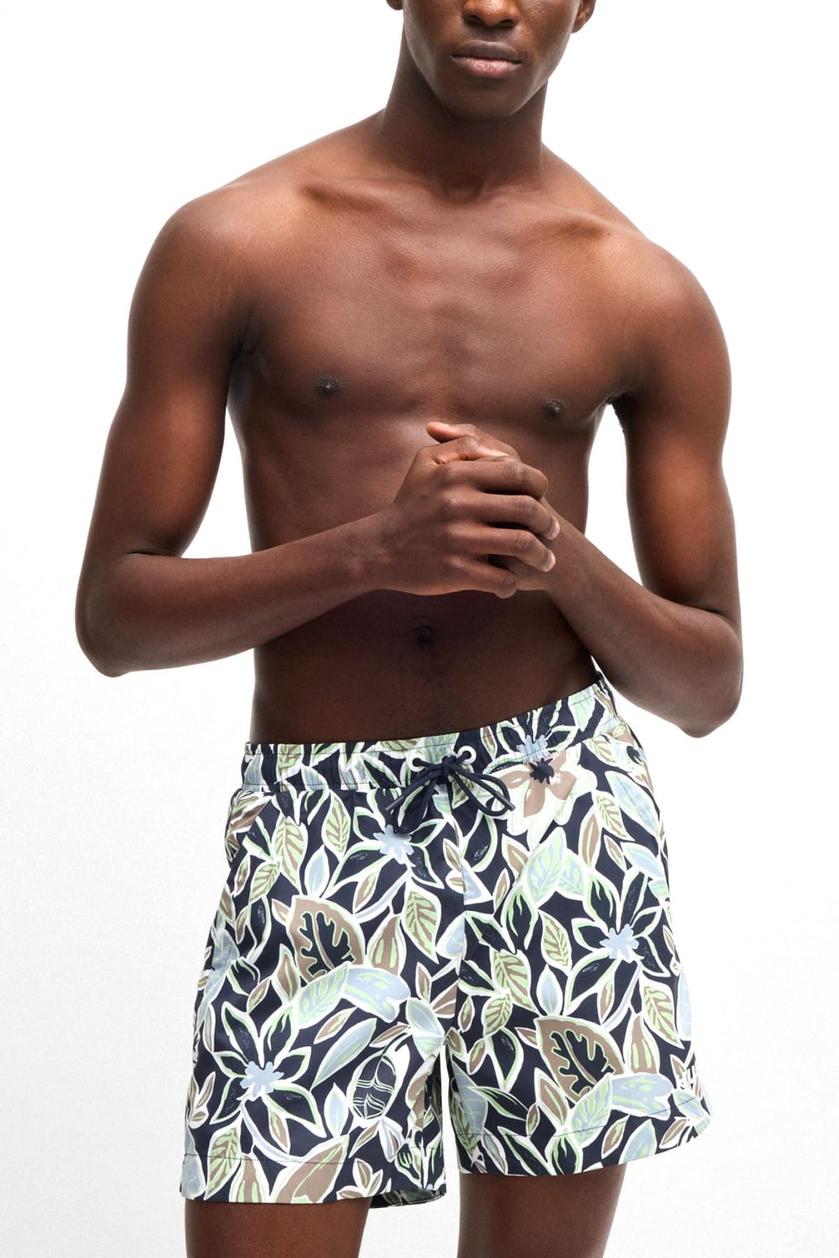 HUGO ΜΑΓΙΩ CALALA FLORAL LOGO ΠΡΑΣΙΝΟ-ΜΠΛΕ