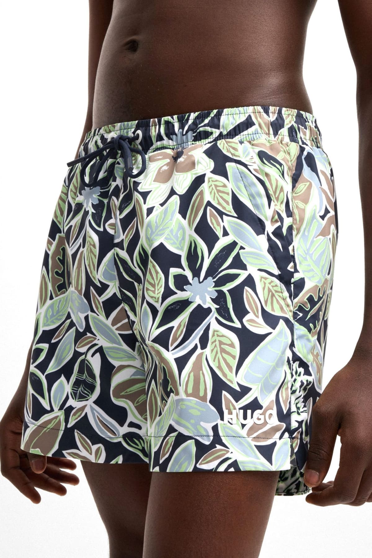 HUGO ΜΑΓΙΩ CALALA FLORAL LOGO ΠΡΑΣΙΝΟ-ΜΠΛΕ