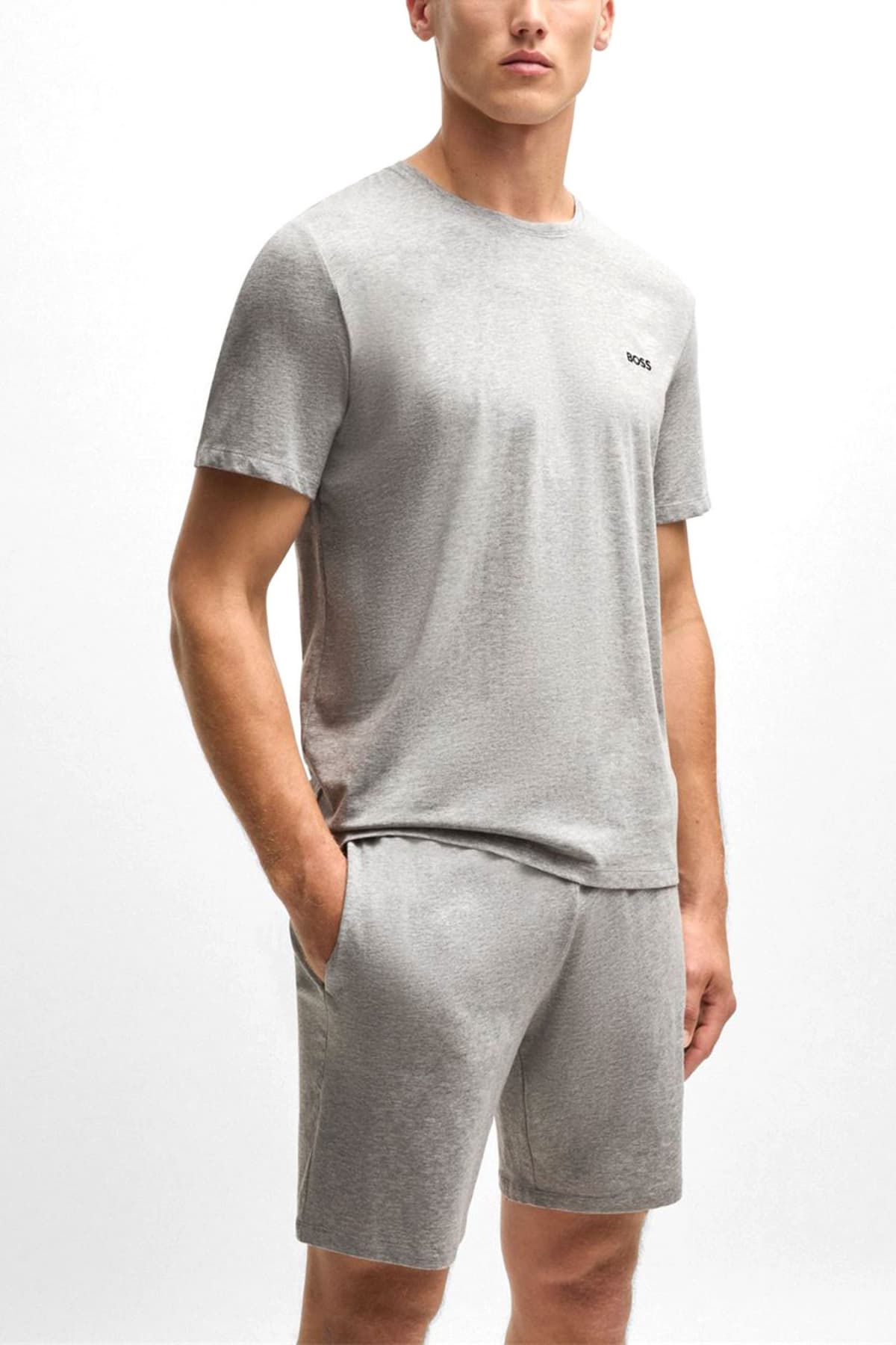 BOSS BODYWEAR T-SHIRT MIX&MATCH T-SHIRT R ΓΚΡΙ