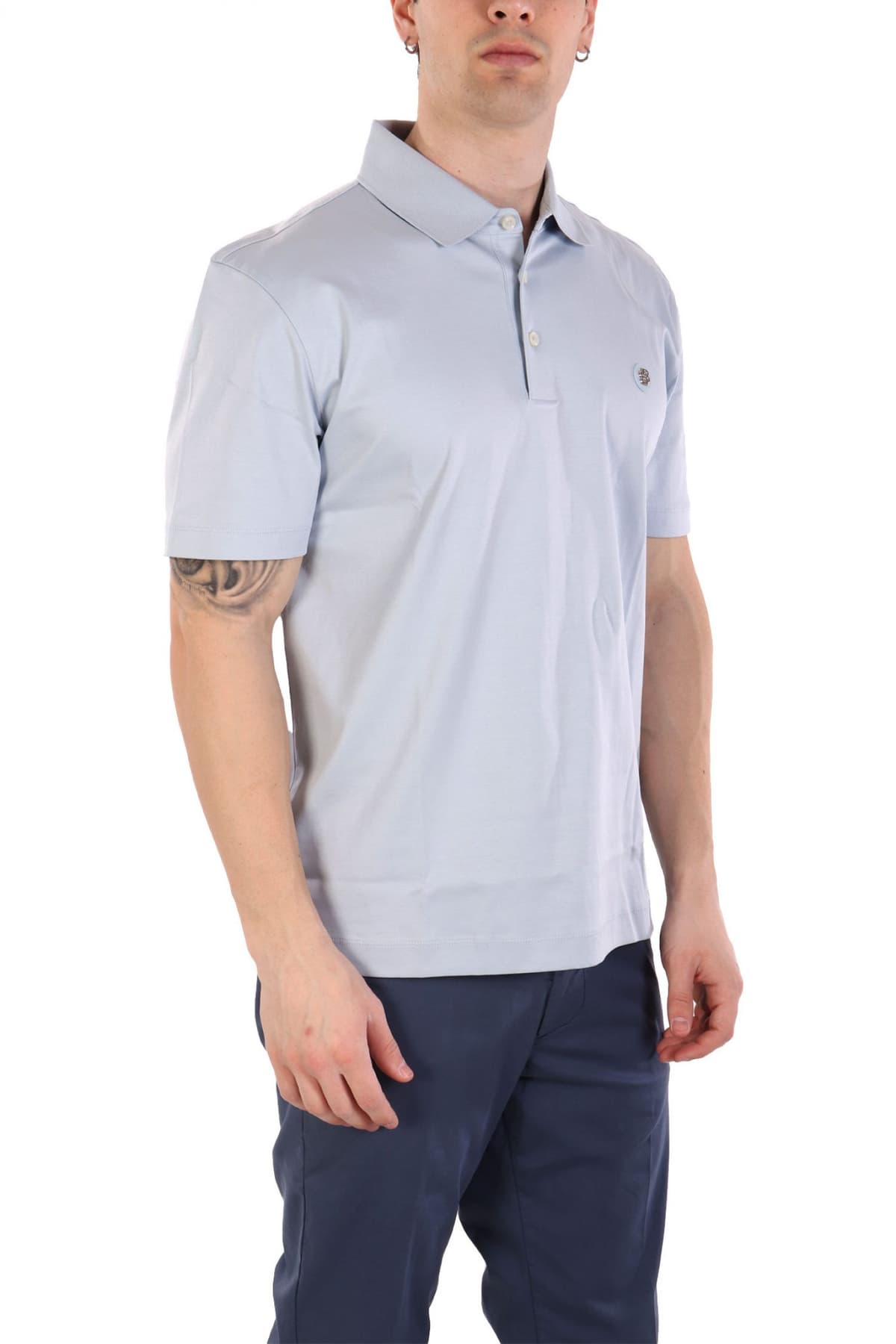 BOSS POLO MERCERISED REGULAR FIT C-PARRIS 01 ΓΑΛΑΖΙΟ